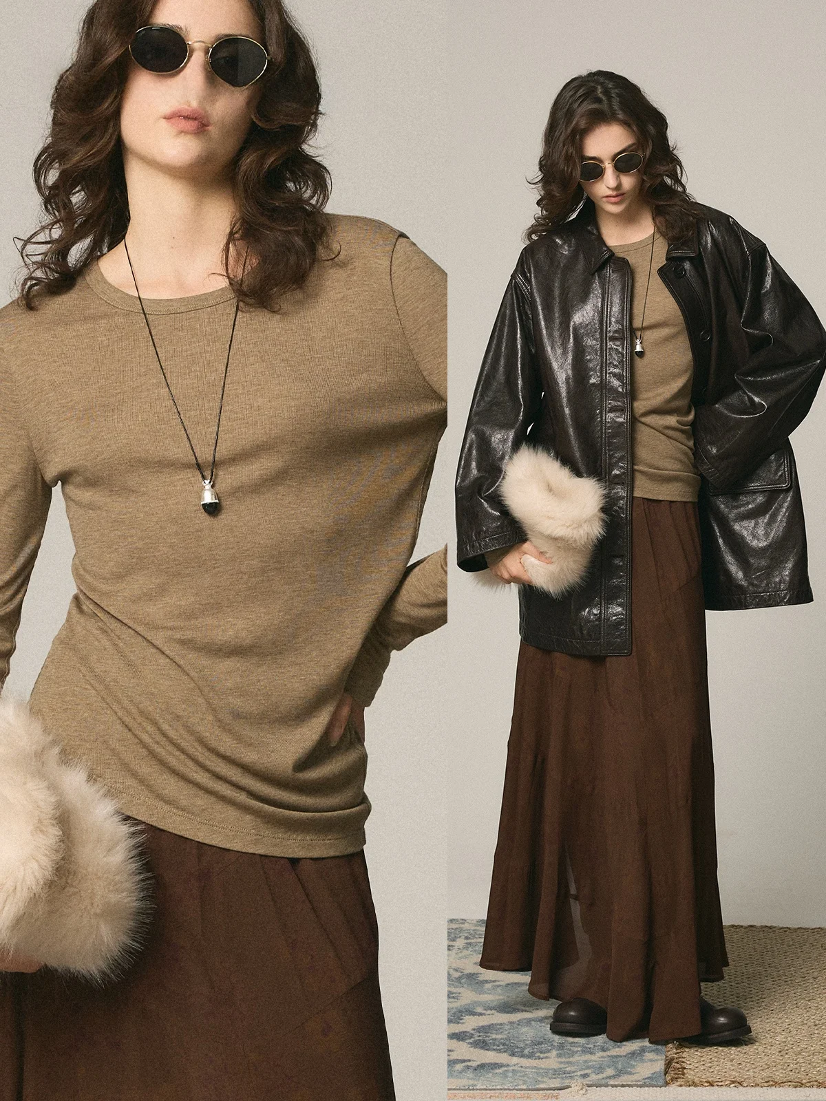 Silk Blend Long Sve T-irt Asymmetric Design Casual Sle Low round Neline Base Layer Top for Women by SOUAROUND
Silk Blend Long Sve T-irt Asymmetric Design Casual Sle Low round Neline Base Layer Top for Women by SOUAROUND