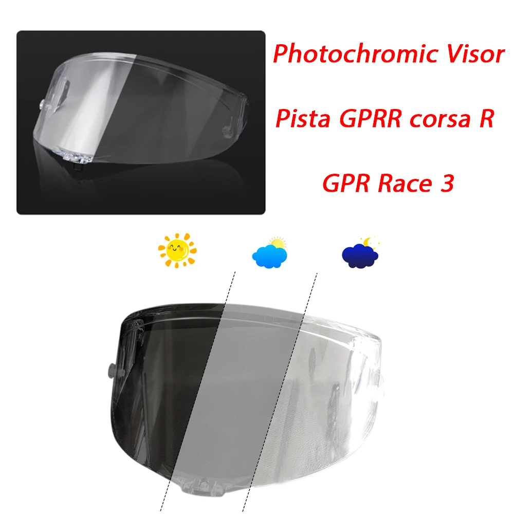Козырек для шлема для AGV Pista GPRR corsa R GPR Race 3, фотохромный козырек, линзы, анфас, детали щитка для шлема
Козырек для шлема для AGV Pista GPRR corsa R GPR Race 3, фотохромный козырек, линзы, анфас, детали щитка для шлема