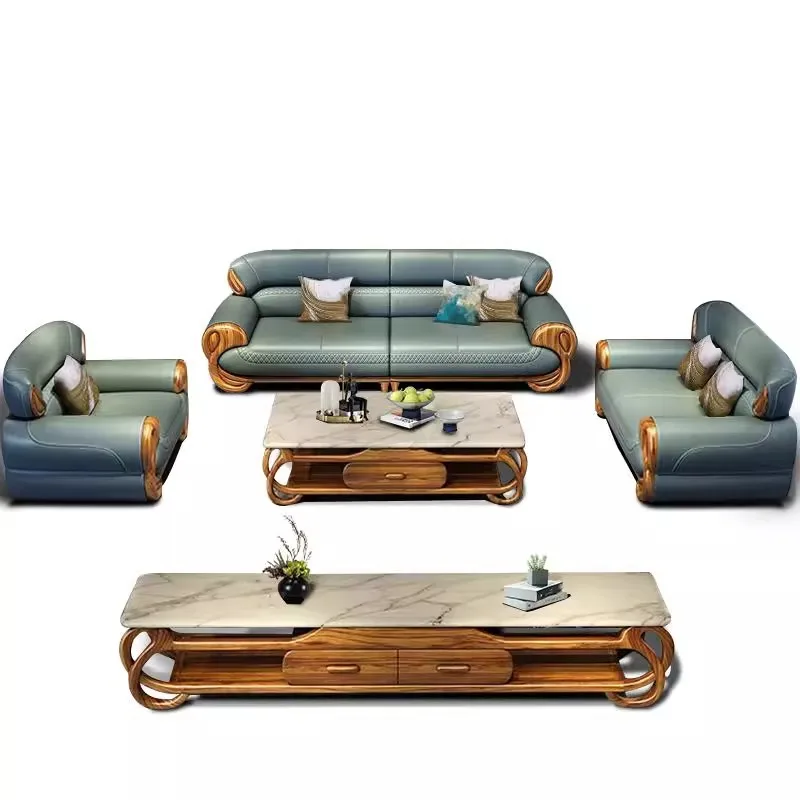 Light luxury leather sofa new Chinese solid wood corner straight row sofa 1234 combination villa set
Light luxury leather sofa new Chinese solid wood corner straight row sofa 1234 combination villa set