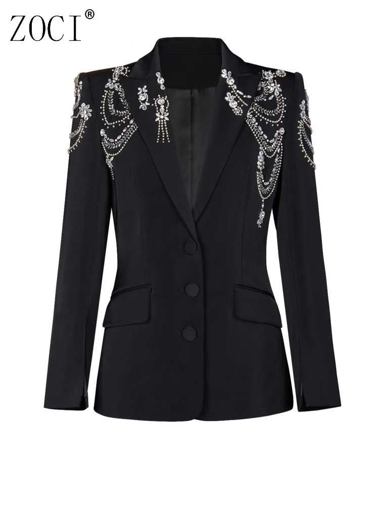 ZOCI Fashion Design Women's Beading Spliced Blazers Unique Female Suit Jackets Patchwork Long Sleeve Coats 2025 Spring New Tops
ZOCI Fashion Design Women's Beading Spliced Blazers Unique Female Suit Jackets Patchwork Long Sleeve Coats 2025 Spring New Tops