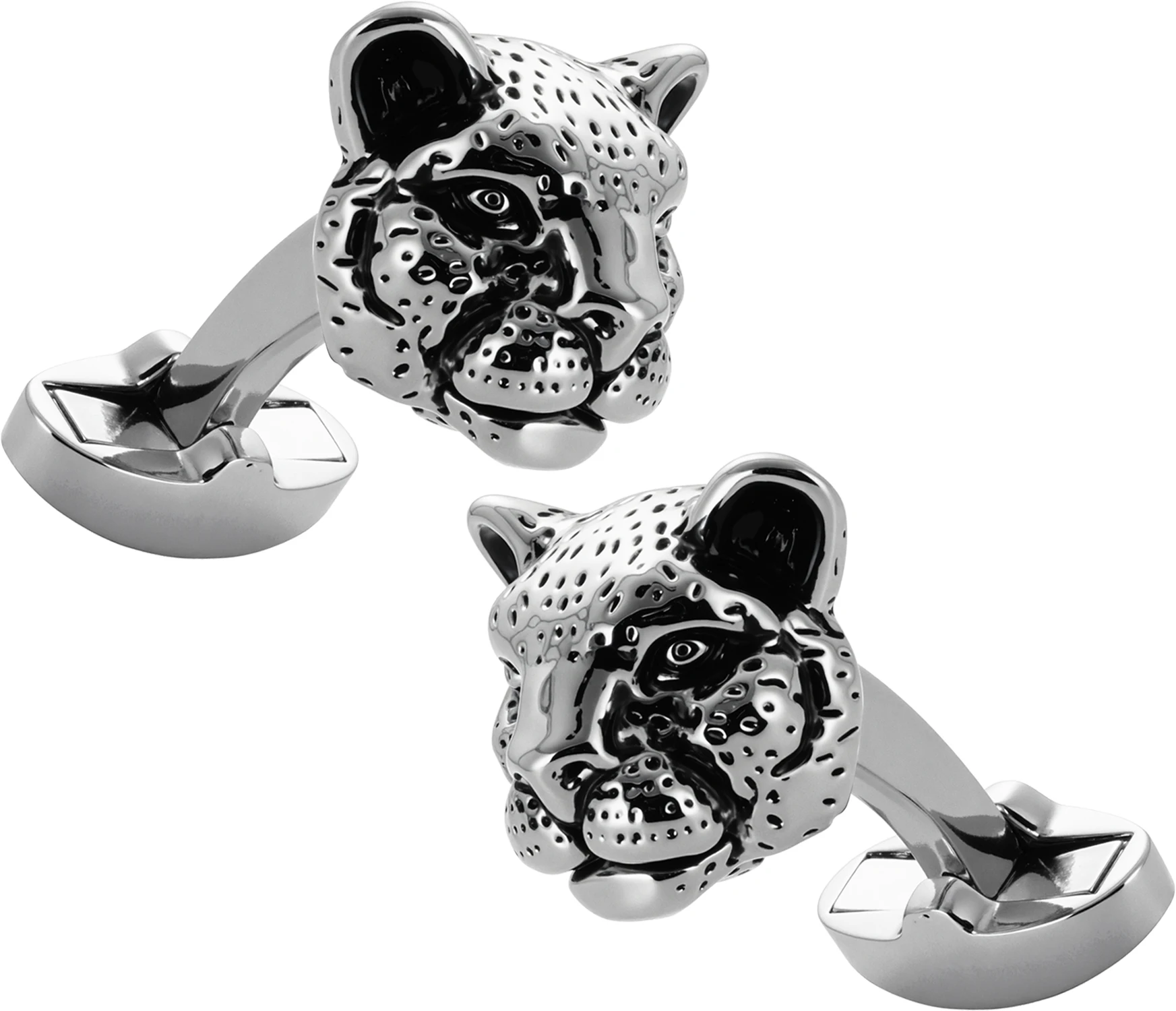 Hawson Leopard Head Cuff Links Men's Silver Enamel Cufflinks Animal Style Tie Accessory for Party Formal Shirts
Hawson Leopard Head Cuff Links Men's Silver Enamel Cufflinks Animal Style Tie Accessory for Party Formal Shirts