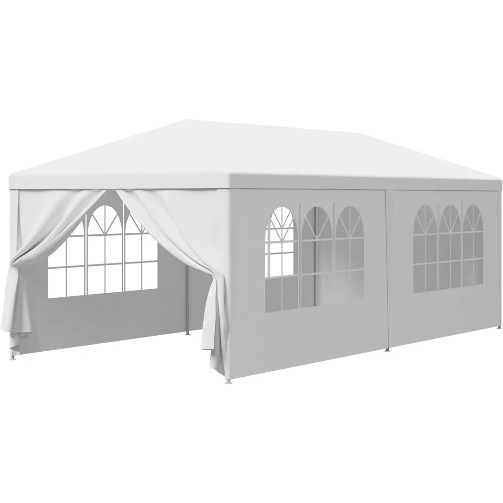 10' x 20' Outdoor White Waterproof Gazebo Canopy Tent with Removable Sidewalls Windows Heavy Duty Tent for Party
10' x 20' Outdoor White Waterproof Gazebo Canopy Tent with Removable Sidewalls Windows Heavy Duty Tent for Party
