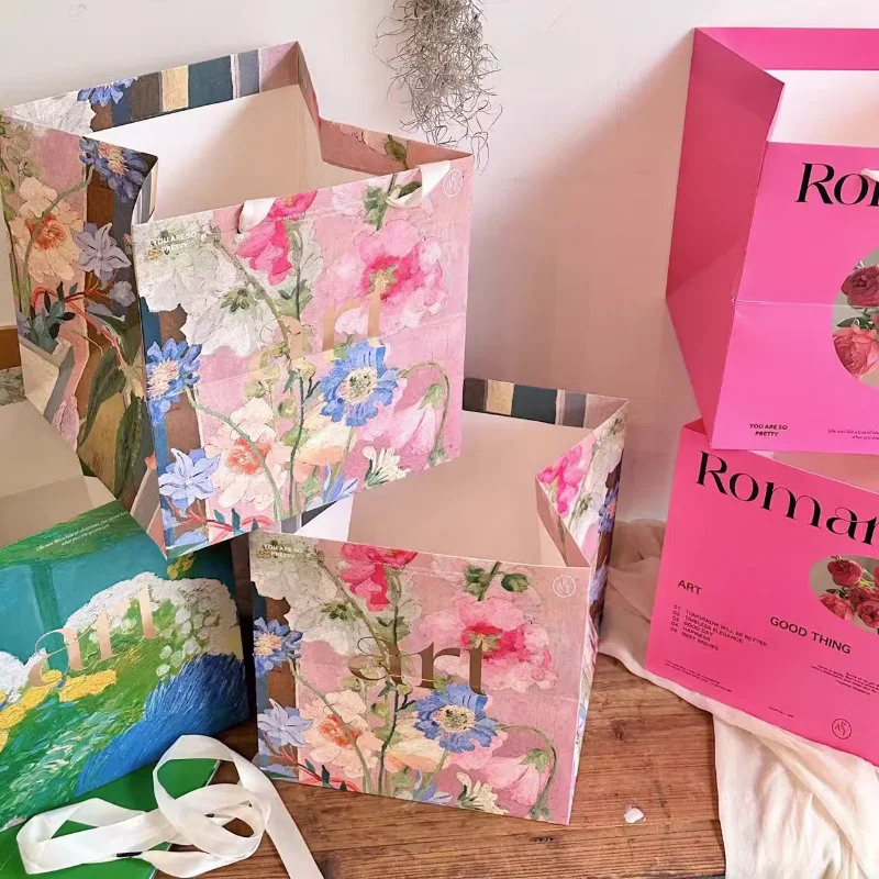 Flower Art Print Large Square Gift Bags Pack 4
Flower Art Print Large Square Gift Bags Pack 4