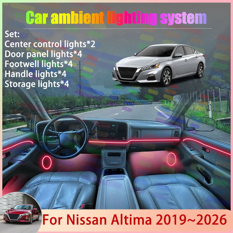 For Nissan Altima 2019~2026 2020 2021 MK6 6th L34 2/18 in 1 Car Atmosphere Light Lamp RGB Shade Ensemble Streamer Atmosphere Set
For Nissan Altima 2019~2026 2020 2021 MK6 6th L34 2/18 in 1 Car Atmosphere Light Lamp RGB Shade Ensemble Streamer Atmosphere Set