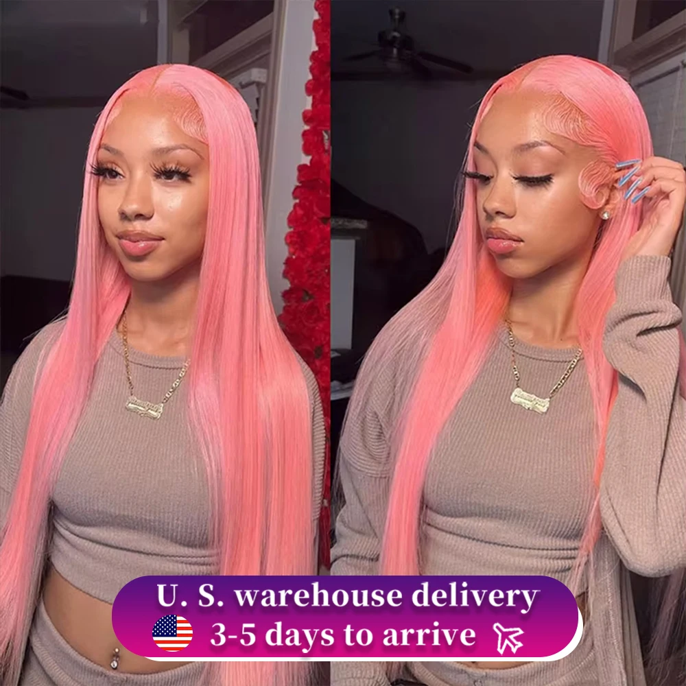 Pink Colored Hd Lace Front Wig Human Hair For Women 13x4 Lace Frontal Wig Remy Brazilian 613 13x6 Bone Straight Pre Plucked Wigs
Pink Colored Hd Lace Front Wig Human Hair For Women 13x4 Lace Frontal Wig Remy Brazilian 613 13x6 Bone Straight Pre Plucked Wigs