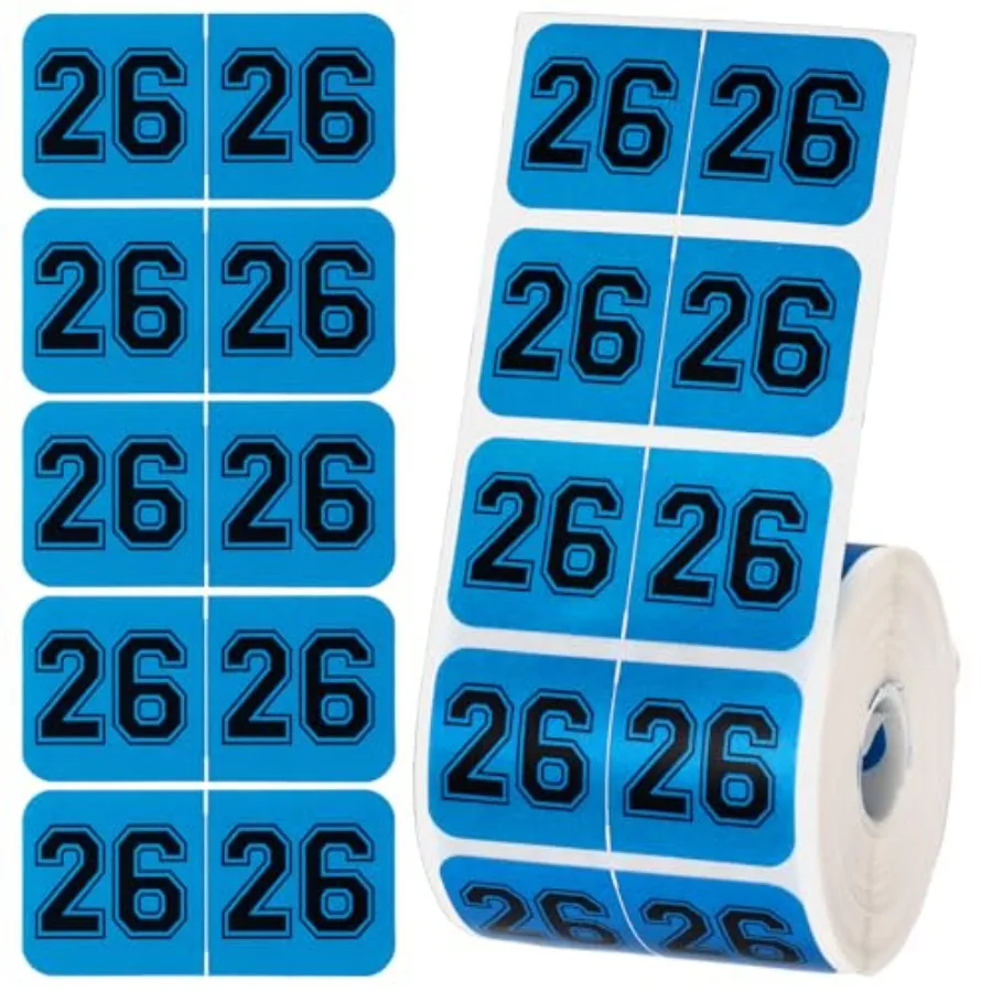 500pcs 2026 Year Chart Stickers 3/4x1-1/2 Inch Self-Adhesive Blue Data Year Label Decals for File Folder Tab Envelope Office Su
500pcs 2026 Year Chart Stickers 3/4x1-1/2 Inch Self-Adhesive Blue Data Year Label Decals for File Folder Tab Envelope Office Su