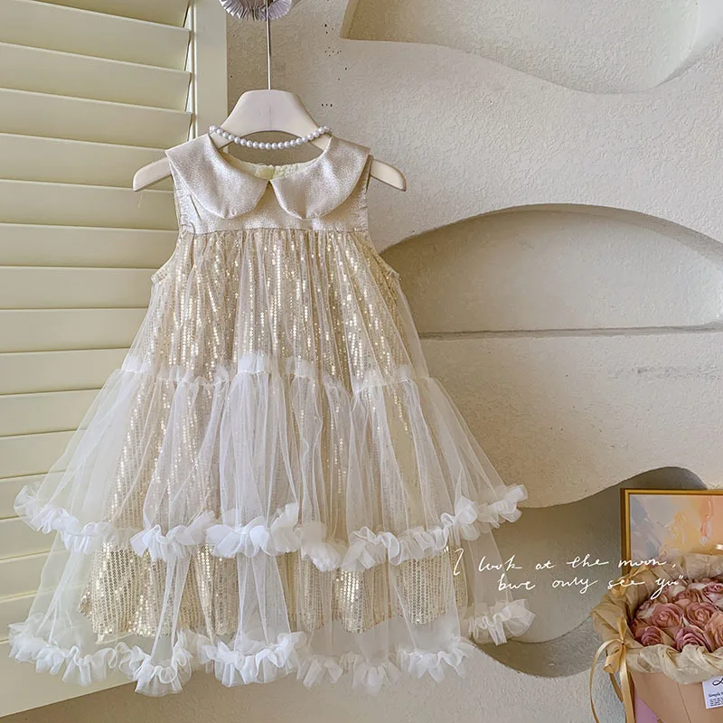 2025 New Girls Dress Summer Heavy Industry Sequined Mesh Dress High-end Dress Princess Lace Fashion
2025 New Girls Dress Summer Heavy Industry Sequined Mesh Dress High-end Dress Princess Lace Fashion