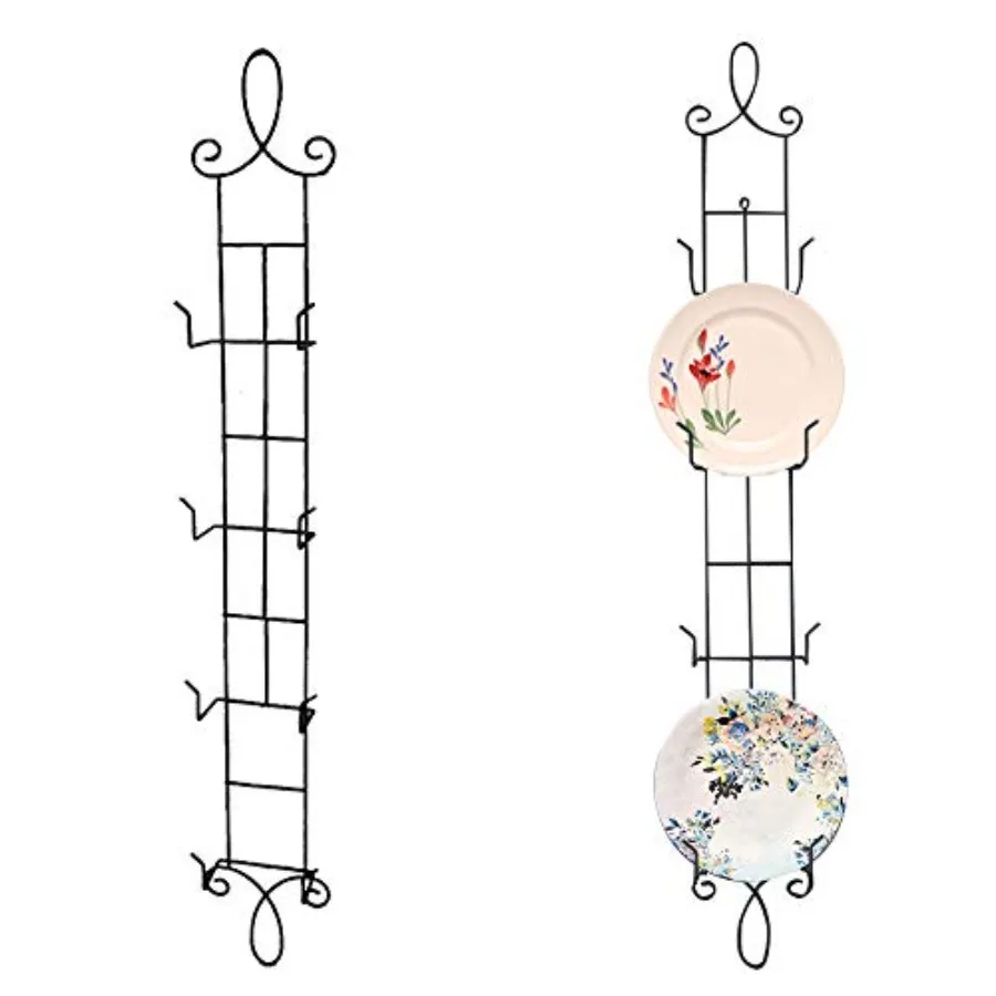 42 Inch Plate Hangers Wall Display Rack 2 Pack Metal 4-Tier Vertical Heavy Duty Holder for Collectible Plates Picture Frames Ar
42 Inch Plate Hangers Wall Display Rack 2 Pack Metal 4-Tier Vertical Heavy Duty Holder for Collectible Plates Picture Frames Ar