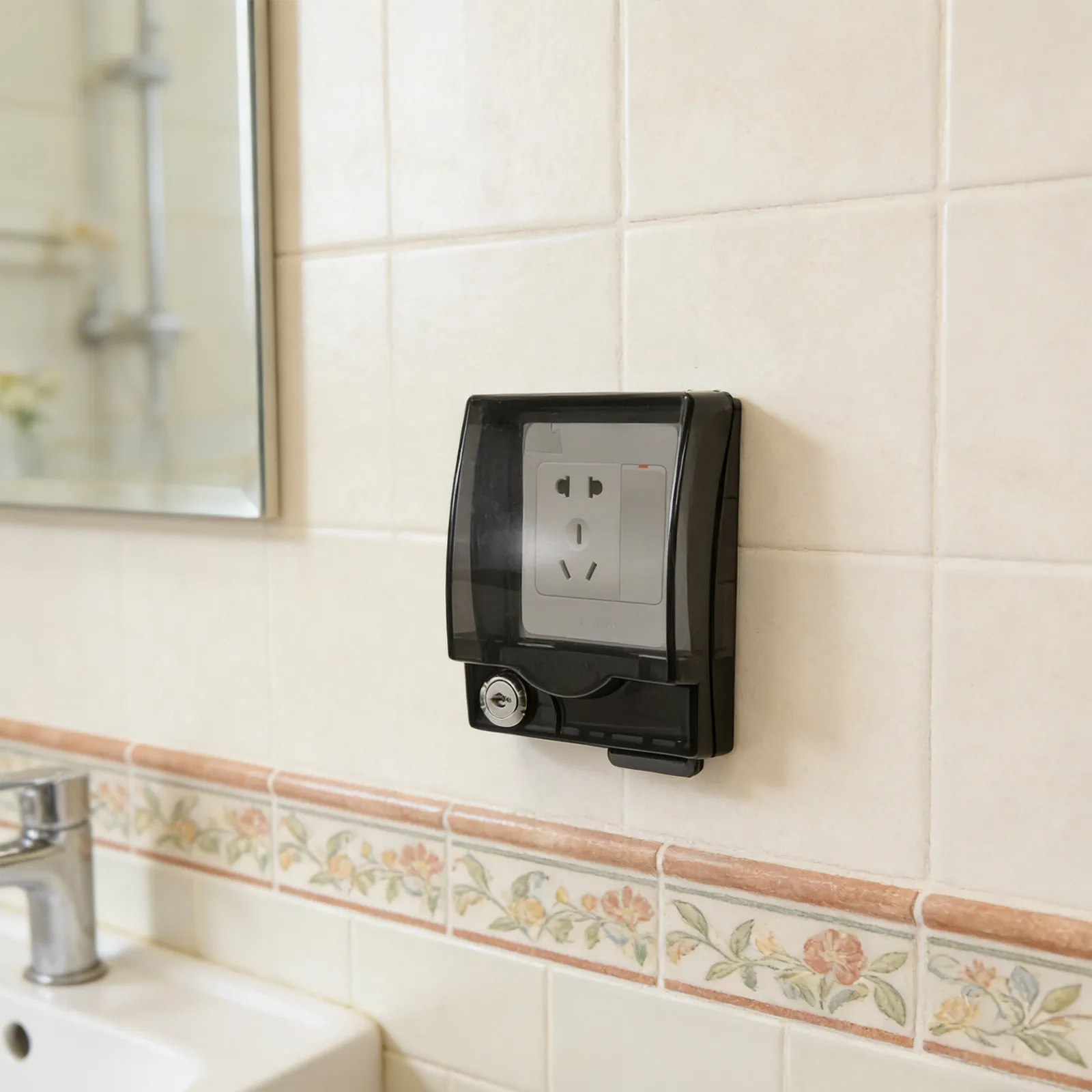 Black 86 Type Waterproof Wall Socket Cover Plastic Electrical Outlet Protector Case Safe Lockable Outlet Cover for Bathroom
Black 86 Type Waterproof Wall Socket Cover Plastic Electrical Outlet Protector Case Safe Lockable Outlet Cover for Bathroom