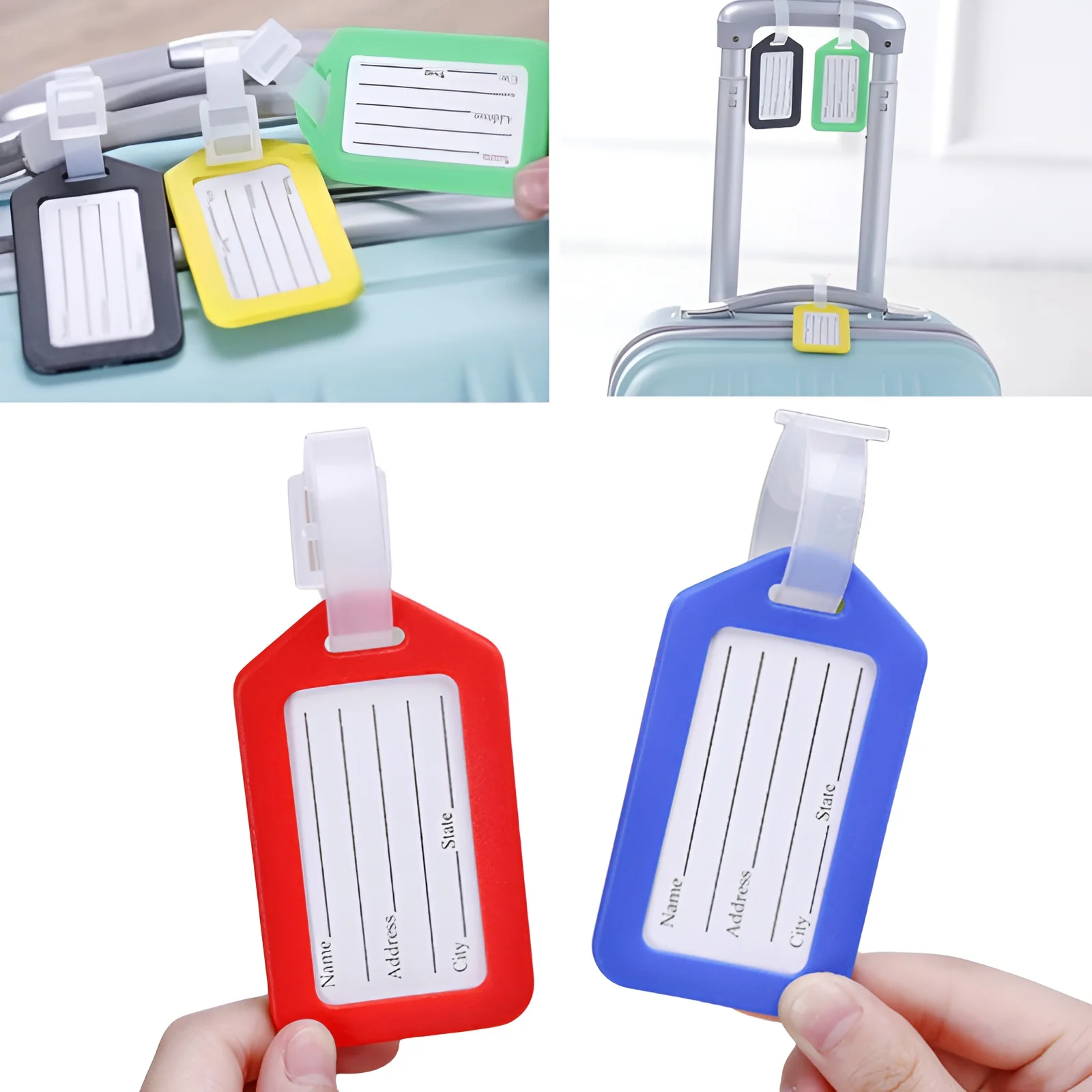 Luggage Tags Suitcase Label Bag Travel Accessories Luggage Bag Tag Name Address ID Label Plastic Suitcase Baggage Tags
Luggage Tags Suitcase Label Bag Travel Accessories Luggage Bag Tag Name Address ID Label Plastic Suitcase Baggage Tags
