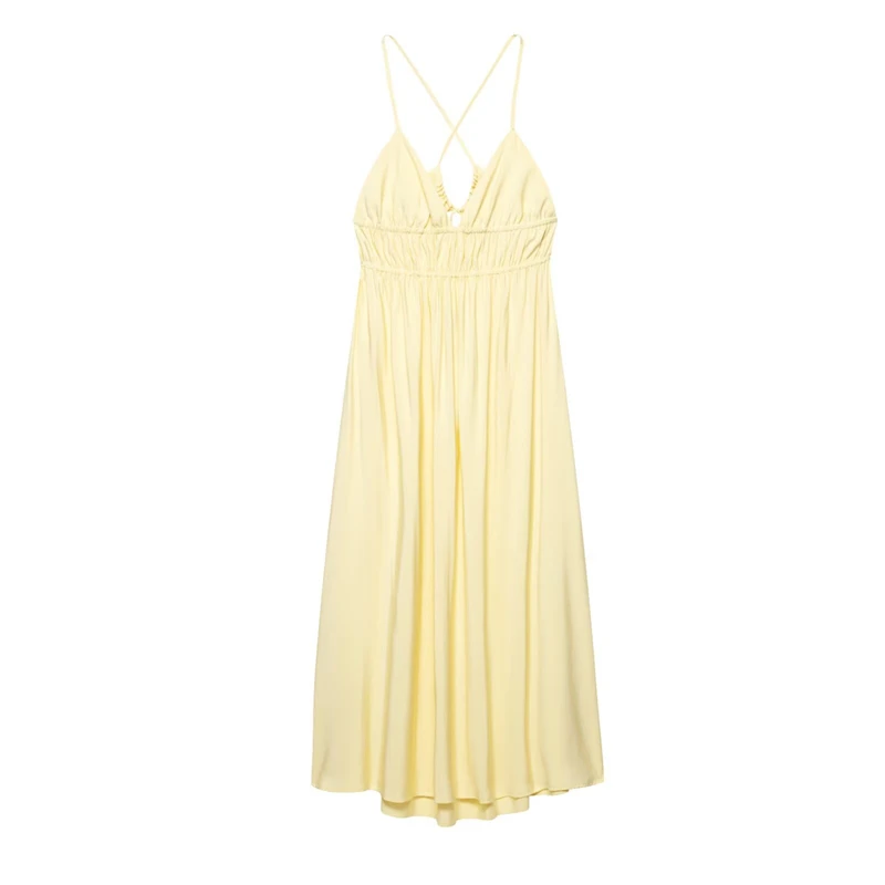 KEYANKETIAN 2025 Summer New Holiday wind Hollow out Bandage Backless Slip Dress Beachwear Sexy Women's Satin A Line MIDI Dresses
KEYANKETIAN 2025 Summer New Holiday wind Hollow out Bandage Backless Slip Dress Beachwear Sexy Women's Satin A Line MIDI Dresses