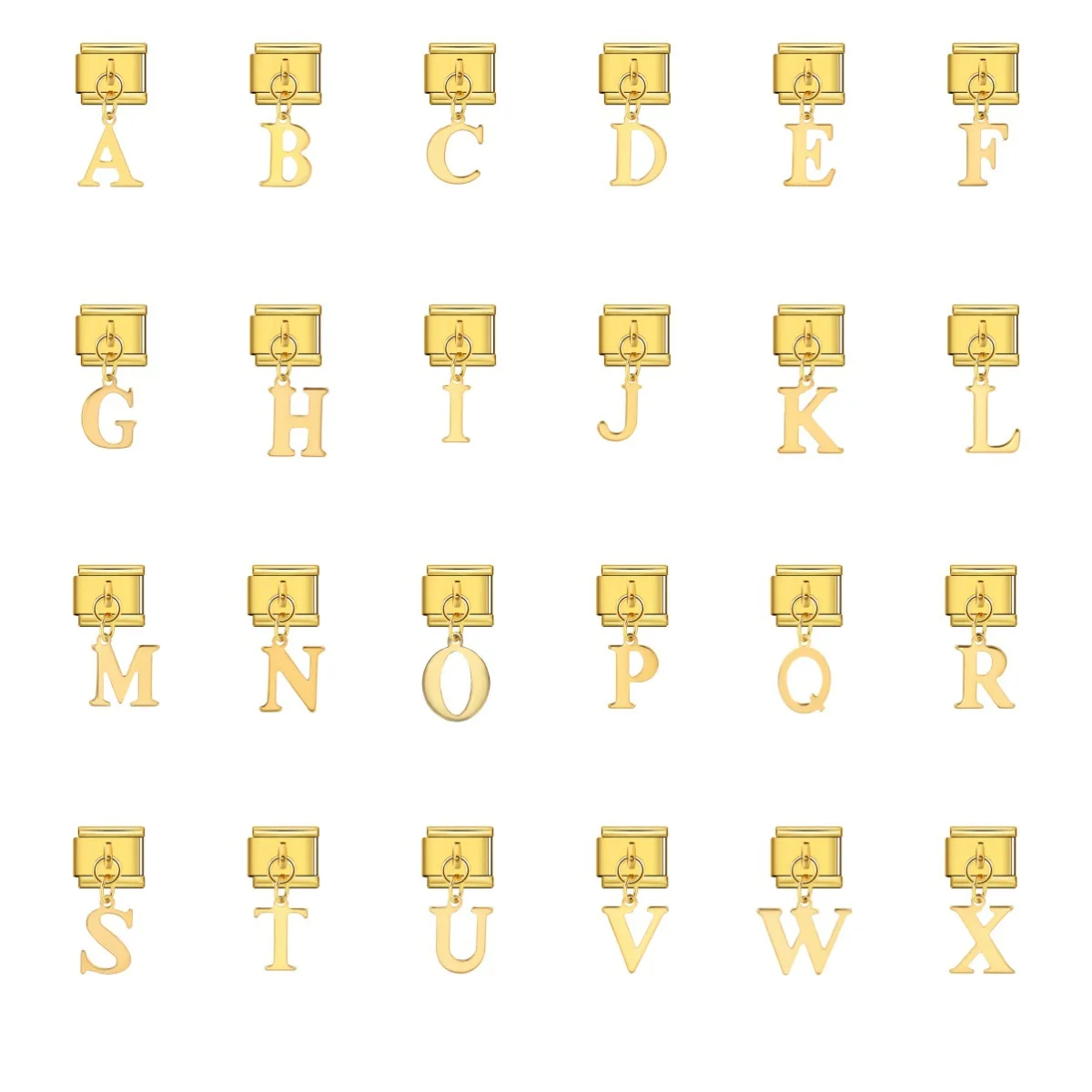 Gold Color Minimalist Letter Italian Modular Bracelet Stainless Steel Hand Hook DIY Stitching Assembly Bracelet
Gold Color Minimalist Letter Italian Modular Bracelet Stainless Steel Hand Hook DIY Stitching Assembly Bracelet