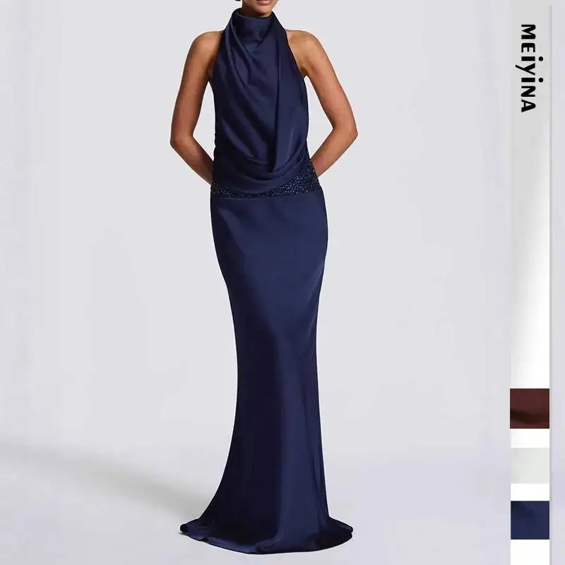 2026 Women's Summer Fashion Sexy Backless Sequin Waist-cinching Patchwork Sleeveless Dress 2026 Summer Dress Robe Vestido Women
2026 Women's Summer Fashion Sexy Backless Sequin Waist-cinching Patchwork Sleeveless Dress 2026 Summer Dress Robe Vestido Women