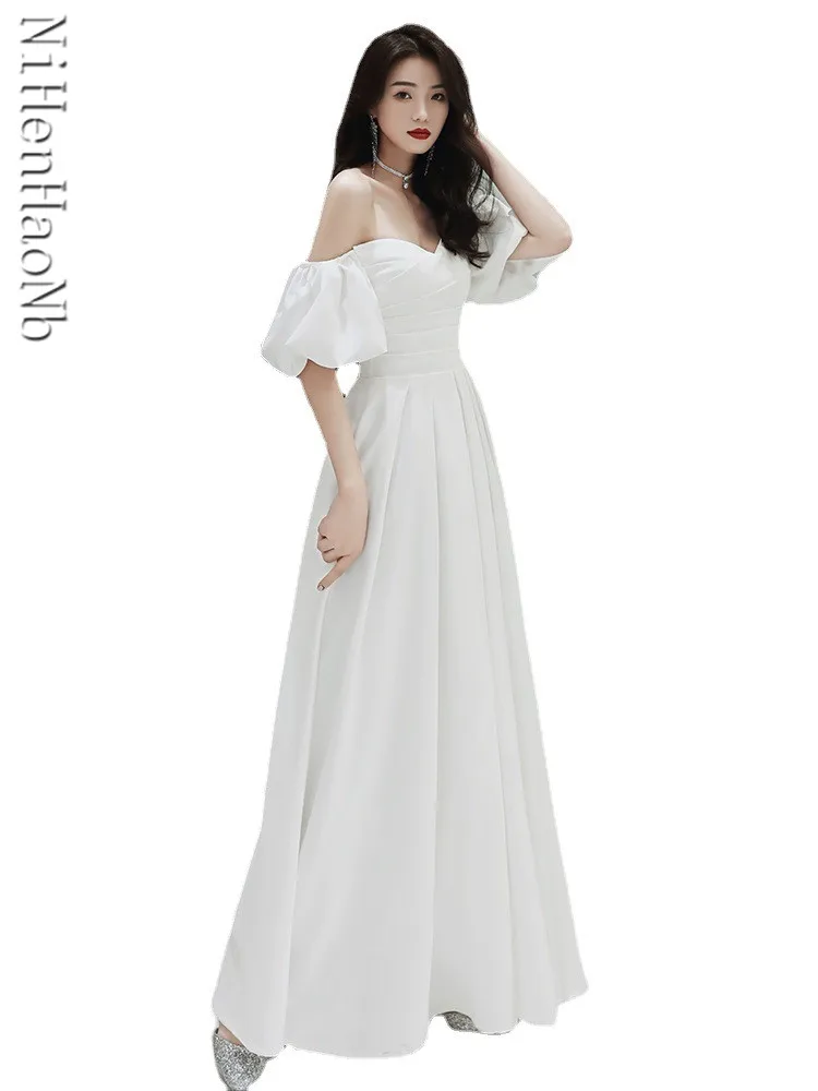 Sexy White Off Shoulder Evening Party Dress Temperament Slim Banquet Dress Elegant Celebrity Prom Dresses 2023 Summer
Sexy White Off Shoulder Evening Party Dress Temperament Slim Banquet Dress Elegant Celebrity Prom Dresses 2023 Summer
