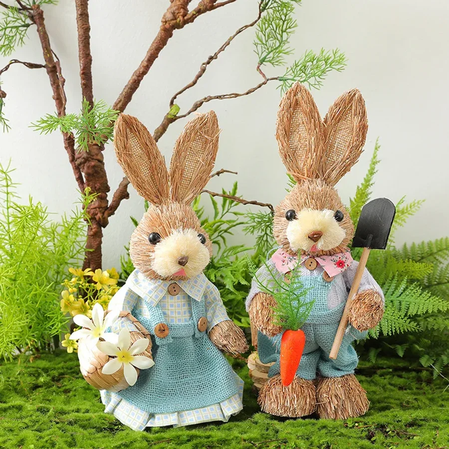 Easter Rabbit Decoration Bunny Figure Cattail Craft Ornament Home Holiday Cute Bunny Home Decoration Easter Rabbit Decoration
Easter Rabbit Decoration Bunny Figure Cattail Craft Ornament Home Holiday Cute Bunny Home Decoration Easter Rabbit Decoration