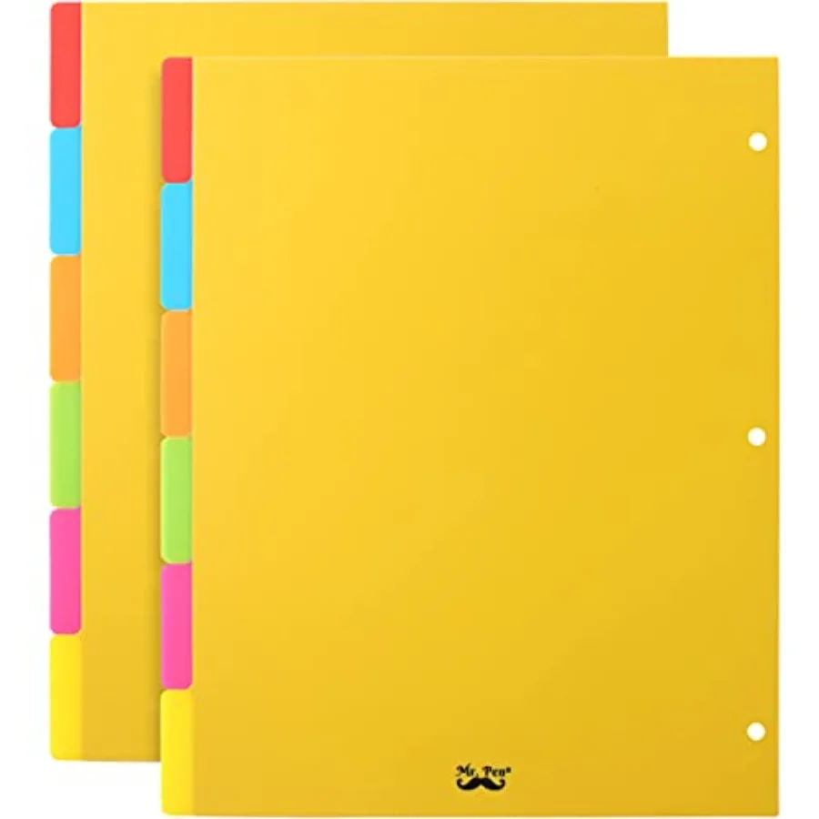 Dividers for 3 Ring Binder, 2 Sets, 6 Pack/Set, 12 pcs, Letter Size, Binder Dividers with Tabs for Student, Teacher, Office, Ho
Dividers for 3 Ring Binder, 2 Sets, 6 Pack/Set, 12 pcs, Letter Size, Binder Dividers with Tabs for Student, Teacher, Office, Ho