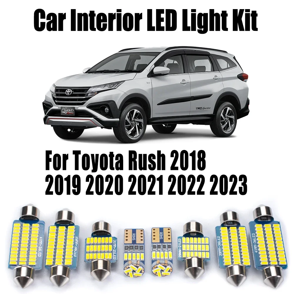 8Pcs LED Interior Map Dome Reading Trunk Number Plate Light Kit For Toyota Rush 2018 2019 2020 2021 2022 2023 Car Accessories
8Pcs LED Interior Map Dome Reading Trunk Number Plate Light Kit For Toyota Rush 2018 2019 2020 2021 2022 2023 Car Accessories