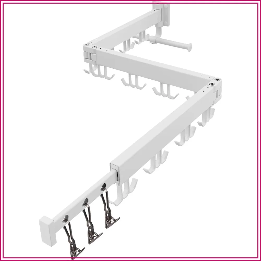 Wall Mounted Clothes Drying Rack, Tri-Fold Space Saver, White Aluminum for Laundry Balcony Bathroom
Wall Mounted Clothes Drying Rack, Tri-Fold Space Saver, White Aluminum for Laundry Balcony Bathroom
