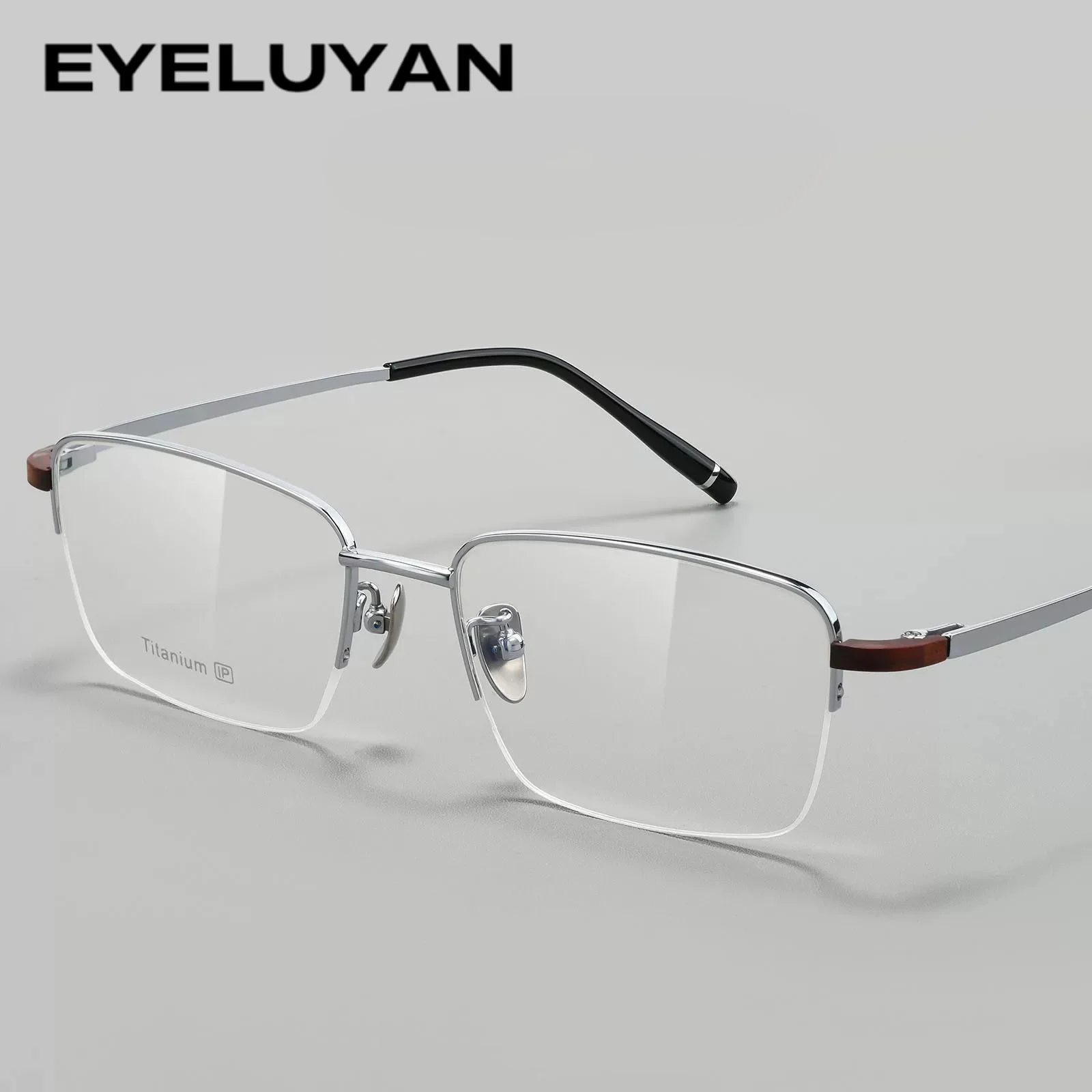 Ultralight Titanium Wooden Semi-rimless Eyeglasses Frame Business Prescription Myopia Optical Glasses Frame Fashion Eyewear
Ultralight Titanium Wooden Semi-rimless Eyeglasses Frame Business Prescription Myopia Optical Glasses Frame Fashion Eyewear