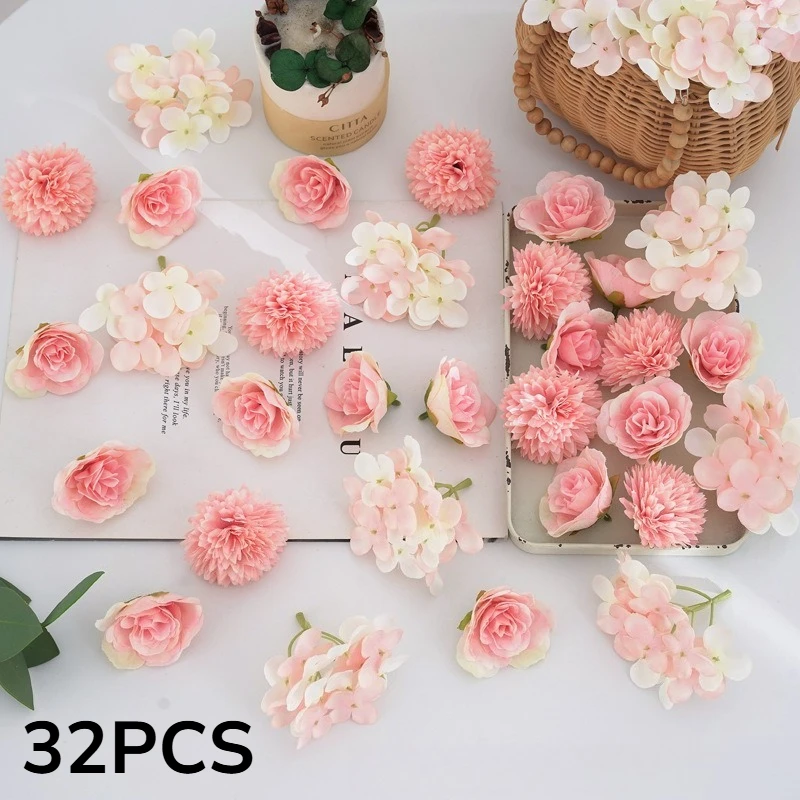 32Pcs Pink Artificial Flower Head Silk Artificial Rose Daisy Flower Craft Supplies Wedding Party Wreath Home Decoration
32Pcs Pink Artificial Flower Head Silk Artificial Rose Daisy Flower Craft Supplies Wedding Party Wreath Home Decoration