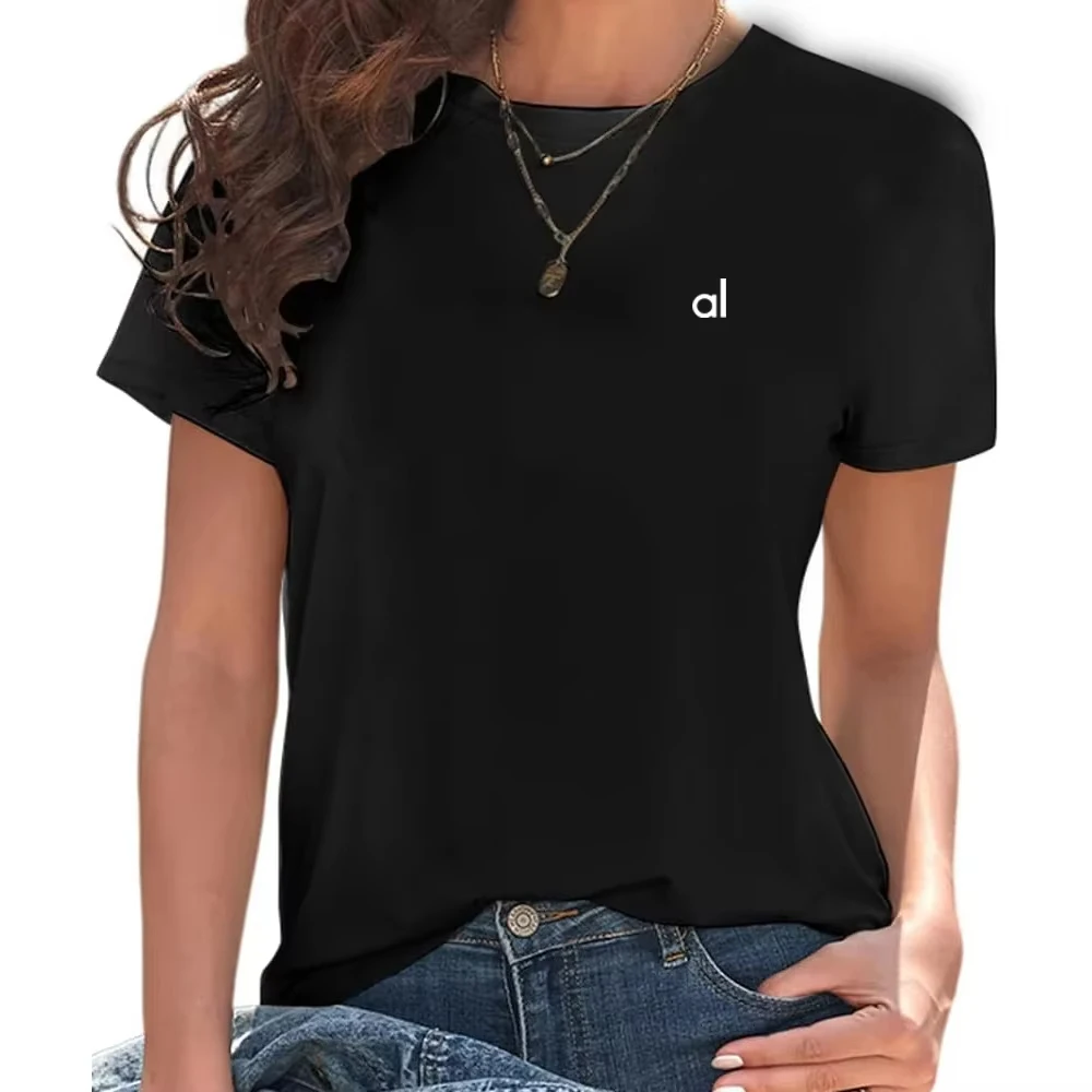 2025AL спортивная футболка для йоги, женские футболки из 100% хлопка, модные женские брендовые мужские футболки с короткими рукавами, летние женские топы
2025AL спортивная футболка для йоги, женские футболки из 100% хлопка, модные женские брендовые мужские футболки с короткими рукавами, летние женские топы