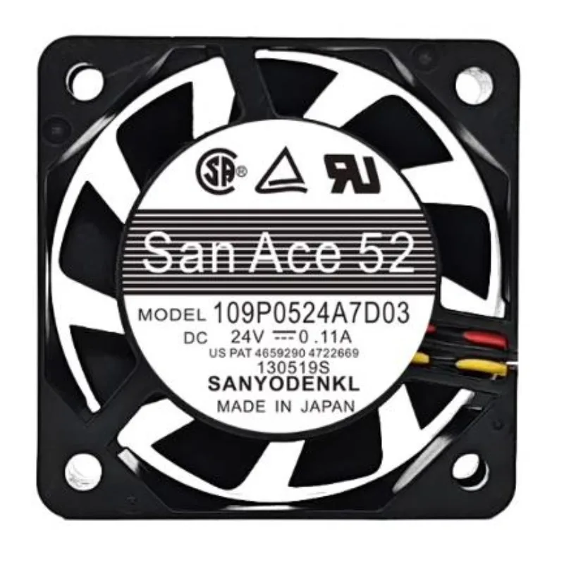 New Fan for Sanyo SanAce52 109P0524A7D03 109P0524A7D04 24V 0.11A 109P0524H7D01 0.05A Cooling Fan 50 * 50 * 15MM
New Fan for Sanyo SanAce52 109P0524A7D03 109P0524A7D04 24V 0.11A 109P0524H7D01 0.05A Cooling Fan 50 * 50 * 15MM