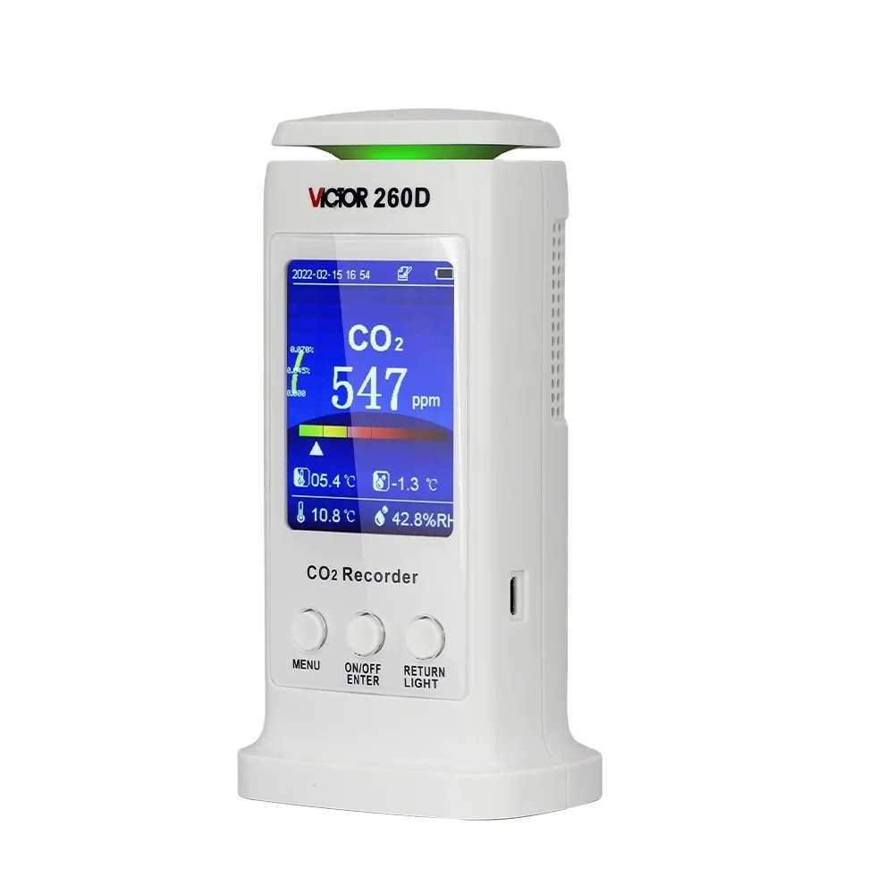 2025 hot sale VICTOR 260D white mini wifi APP carbon dioxide detector range 0-20000 ppm CO2 Tester Temp and humidity CO2 gas det
2025 hot sale VICTOR 260D white mini wifi APP carbon dioxide detector range 0-20000 ppm CO2 Tester Temp and humidity CO2 gas det
