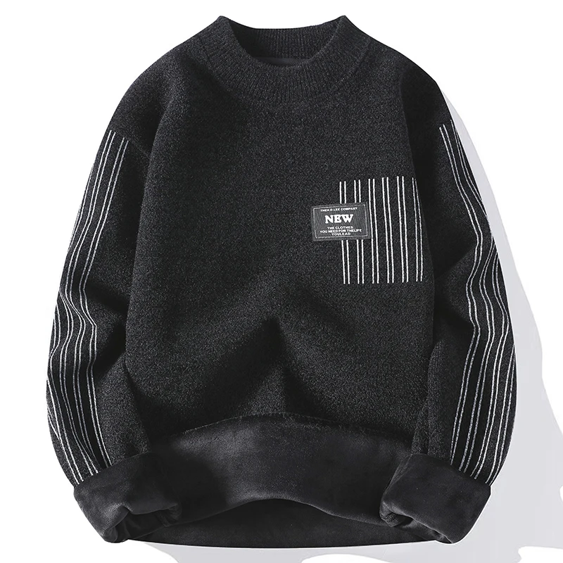 Мужской вязаный свитер с флисовой подкладкой, теплый, с круглым вырезом, зимний, модный, повседневный, прямого кроя, с длинными рукавами
Мужской вязаный свитер с флисовой подкладкой, теплый, с круглым вырезом, зимний, модный, повседневный, прямого кроя, с длинными рукавами