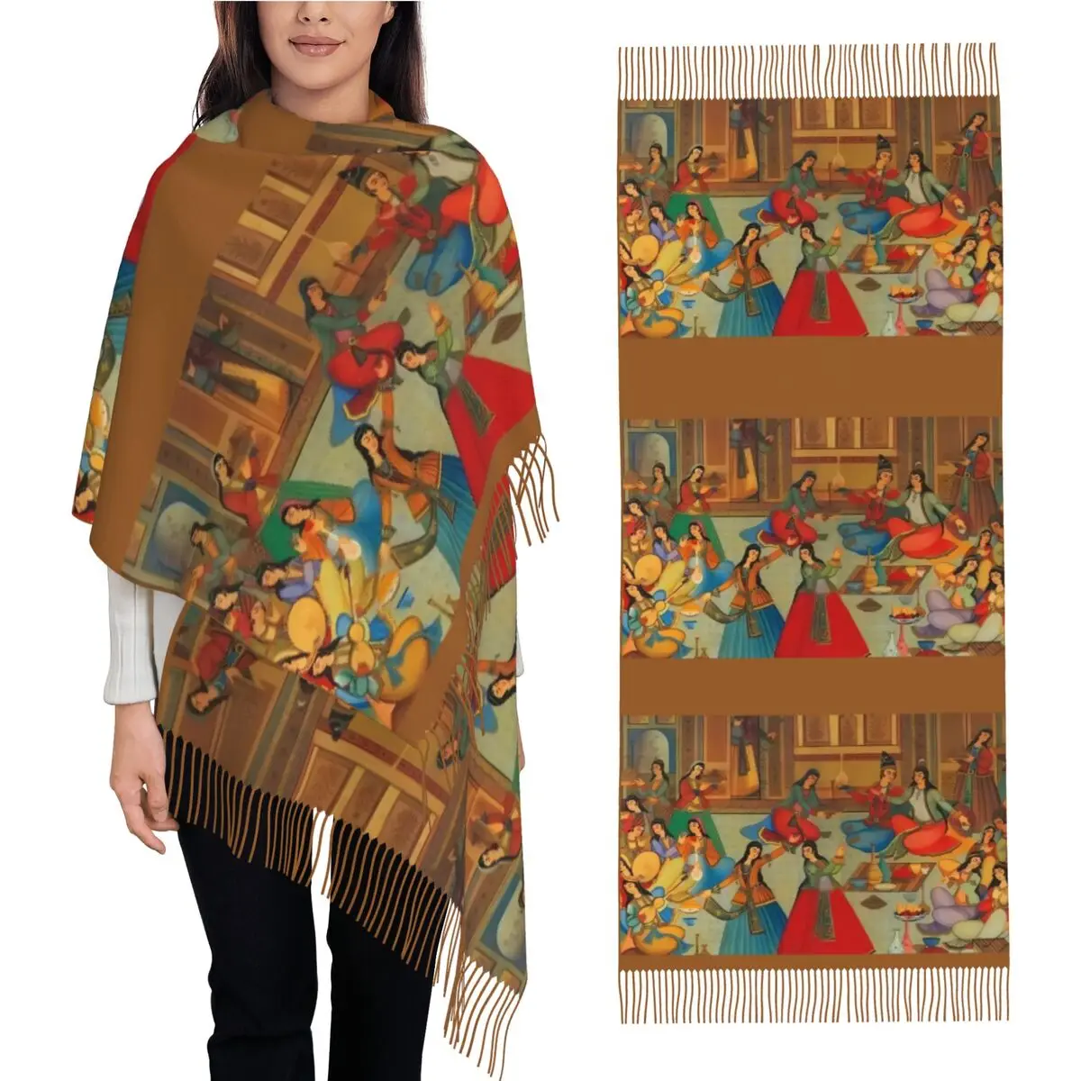 Iranian Iran Art Scarf with Tassel Persian Ladies Dance Warm Soft Shawl Wraps Womens Custom Large Scarves Winter Luxury Bufanda
Iranian Iran Art Scarf with Tassel Persian Ladies Dance Warm Soft Shawl Wraps Womens Custom Large Scarves Winter Luxury Bufanda