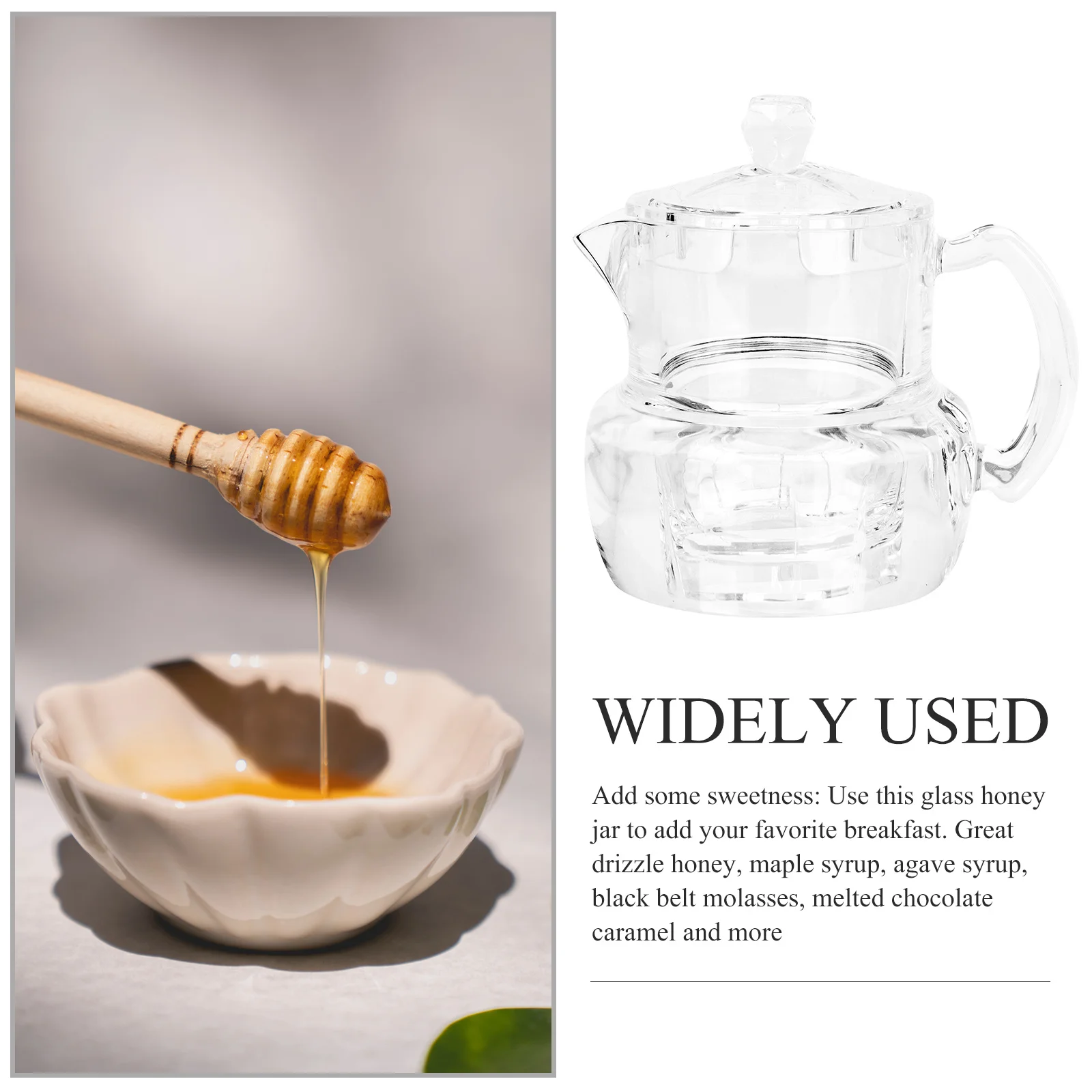 Clear Honey Jar Acrylic Honey Pot With Handle Lidded Dispenser For Syrup Tea Coffee Kitchen Storage Container Drip Free 
Clear Honey Jar Acrylic Honey Pot With Handle Lidded Dispenser For Syrup Tea Coffee Kitchen Storage Container Drip Free