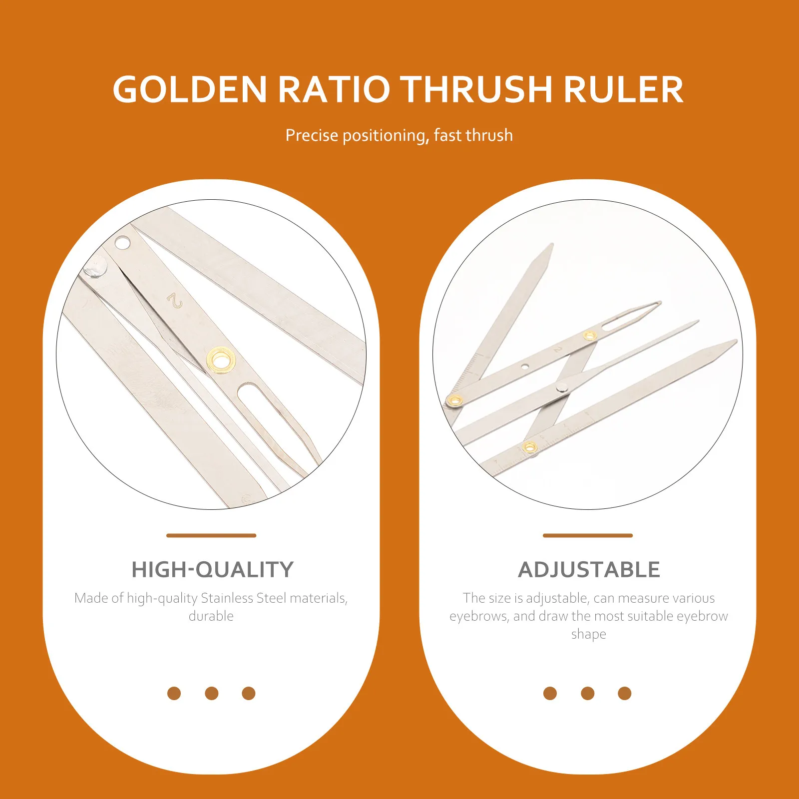 1Pcs Eyebrow Ruler Sliding Three-Point Stainless Steel Adjustable Measurement Tool Golden Ratio Eyebrow Positioning Ruler
1Pcs Eyebrow Ruler Sliding Three-Point Stainless Steel Adjustable Measurement Tool Golden Ratio Eyebrow Positioning Ruler