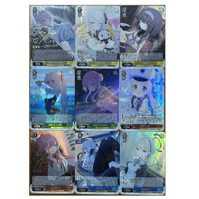 9pcs/set Blue Archive Series Golden signature DIY self-made Color Flash Card Anime Game Collection Card Gift Toy 63*88mm
9pcs/set Blue Archive Series Golden signature DIY self-made Color Flash Card Anime Game Collection Card Gift Toy 63*88mm