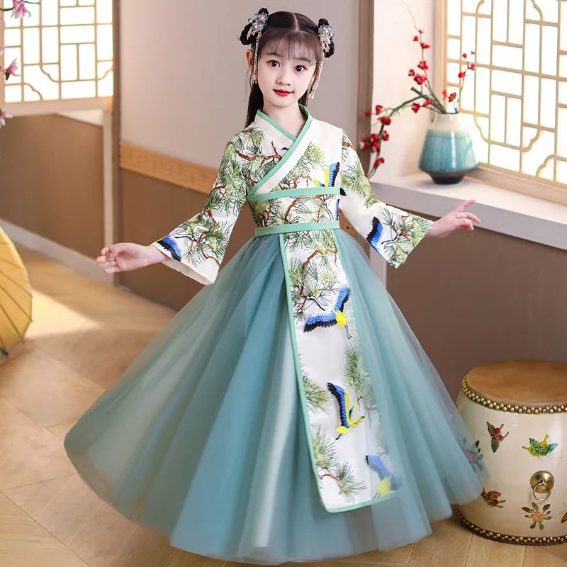 Girls Chinese Hanfu Dress Cute Kids Fairy Clothes Outfit Folk Dance Stage Costumes Traditional Vintage Princess Christmas Gift
Girls Chinese Hanfu Dress Cute Kids Fairy Clothes Outfit Folk Dance Stage Costumes Traditional Vintage Princess Christmas Gift