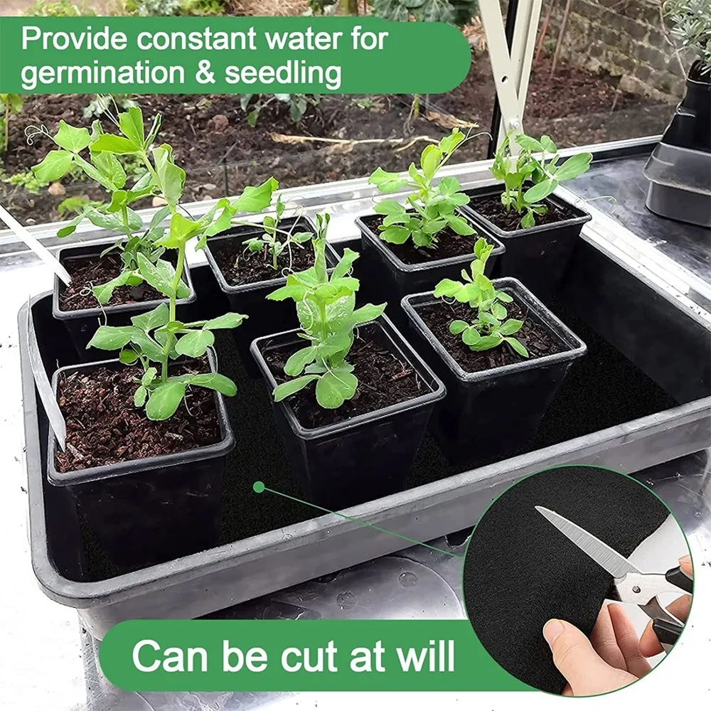 Breathable Watering Capillary Mat Reusable Black Basket Liner Mat Water Retention Eco-Friendly Wicking Mat Growth Support
Breathable Watering Capillary Mat Reusable Black Basket Liner Mat Water Retention Eco-Friendly Wicking Mat Growth Support