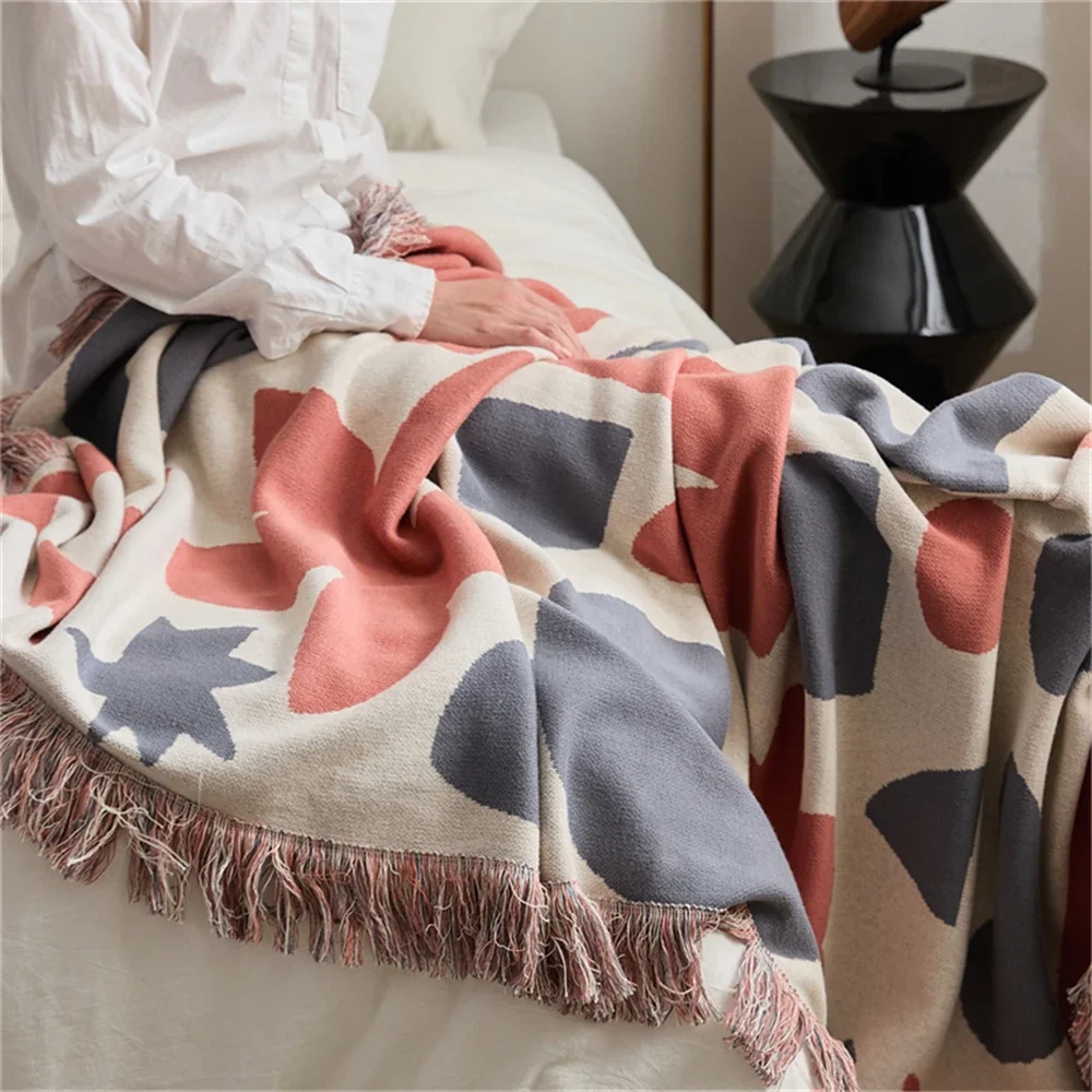 Tassel Knitted Blanket Bedroom Decorative Blankets for Bed Portable Shawl Sofa Towel Cover Camping Office Nap Warm Throw Blanket
Tassel Knitted Blanket Bedroom Decorative Blankets for Bed Portable Shawl Sofa Towel Cover Camping Office Nap Warm Throw Blanket