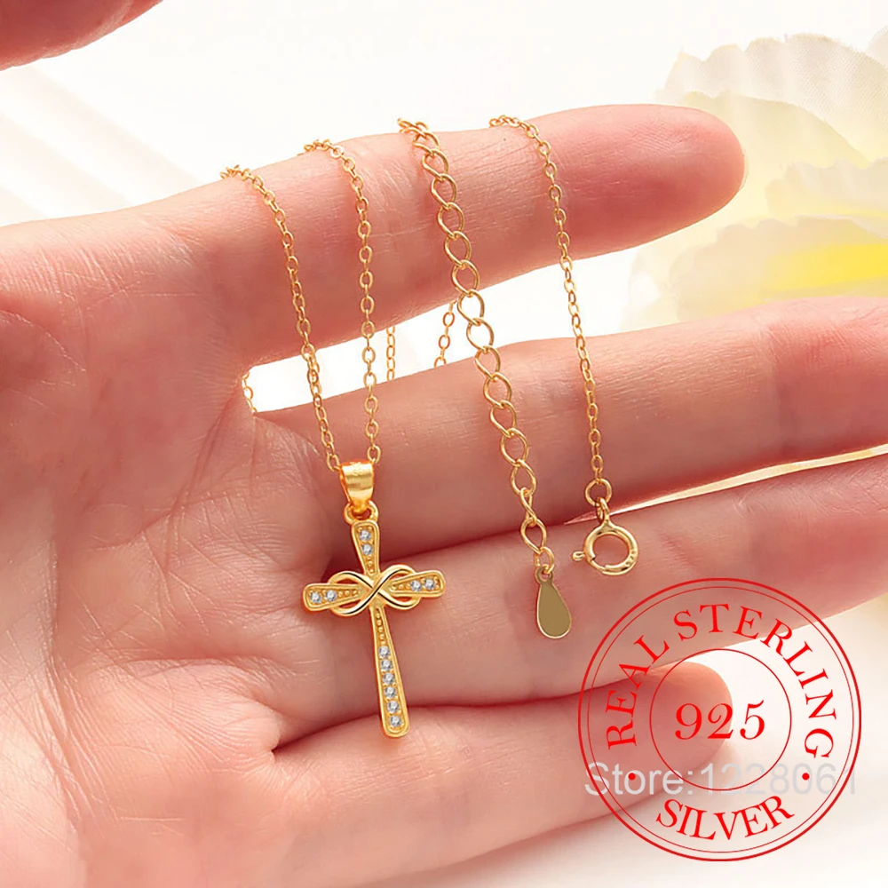 925 Sterling Silver Simple "8" Style Vintage Cross Pendant Necklace For Women Choker Chain Wedding Engagement Party Jewelry Gift
925 Sterling Silver Simple "8" Style Vintage Cross Pendant Necklace For Women Choker Chain Wedding Engagement Party Jewelry Gift