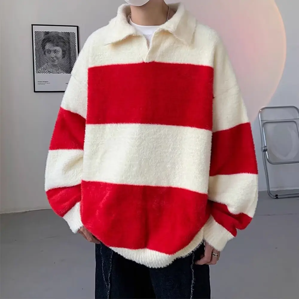 Мужской осенне-зимний свитер-кардиган большого размера с полосатым узором, повседневный, с длинными рукавами, из мягкого полиэфирного волокна, верхняя одежда
Мужской осенне-зимний свитер-кардиган большого размера с полосатым узором, повседневный, с длинными рукавами, из мягкого полиэфирного волокна, верхняя одежда