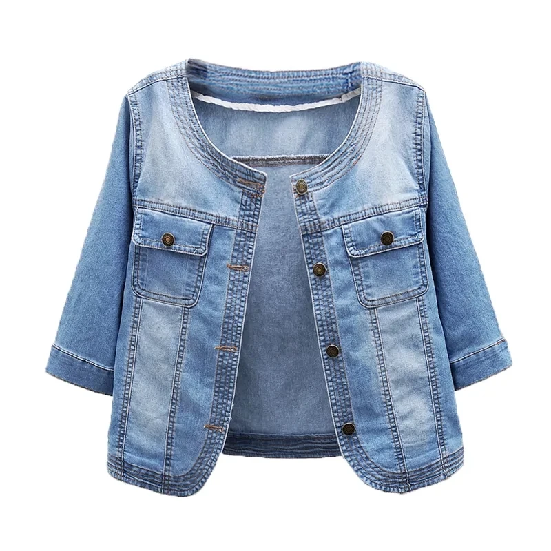 Women Denim Jacket 2024 New Spring Summer Short Coat Blue Jeans Jackets Casual Tops Loose Tops Lady Outerwear
Women Denim Jacket 2024 New Spring Summer Short Coat Blue Jeans Jackets Casual Tops Loose Tops Lady Outerwear