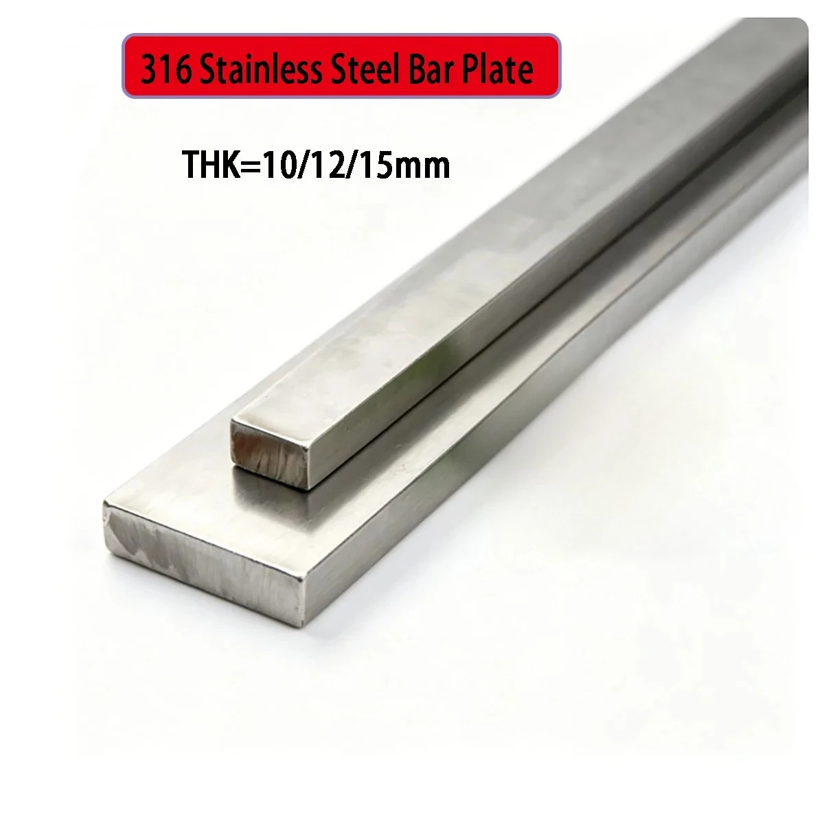 316 Stainless Steel Flat Bar Plate 10/12/15mm Thick 10‑80mm Width 100‑500mm Length Solid Flat Rod
316 Stainless Steel Flat Bar Plate 10/12/15mm Thick 10‑80mm Width 100‑500mm Length Solid Flat Rod
