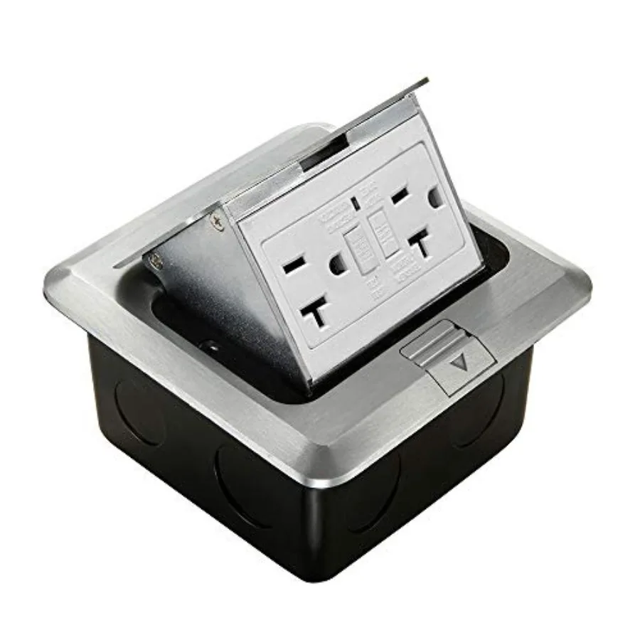 Pop Up Floor Electrical Outlet Kitchen Countertop UL Listed Pop Out GFCI Receptacle Box Cover with Waterproof Socket 20A Silver
Pop Up Floor Electrical Outlet Kitchen Countertop UL Listed Pop Out GFCI Receptacle Box Cover with Waterproof Socket 20A Silver