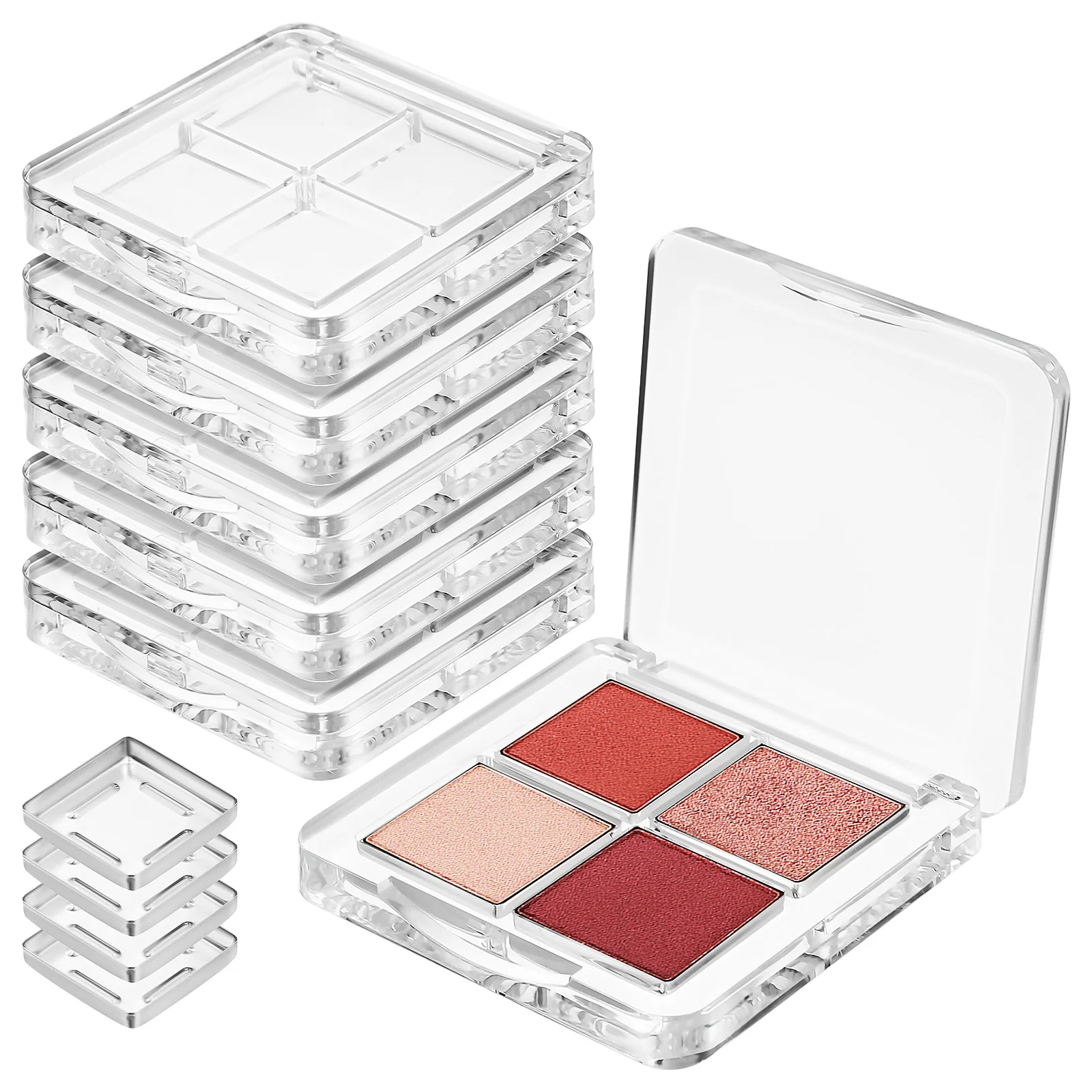 6 Pcs Eyeshadow Palette Transparent Empty Makeup Pallet Square Grid Sturdy Tight Makeup Container Highlighters Tray Box
6 Pcs Eyeshadow Palette Transparent Empty Makeup Pallet Square Grid Sturdy Tight Makeup Container Highlighters Tray Box