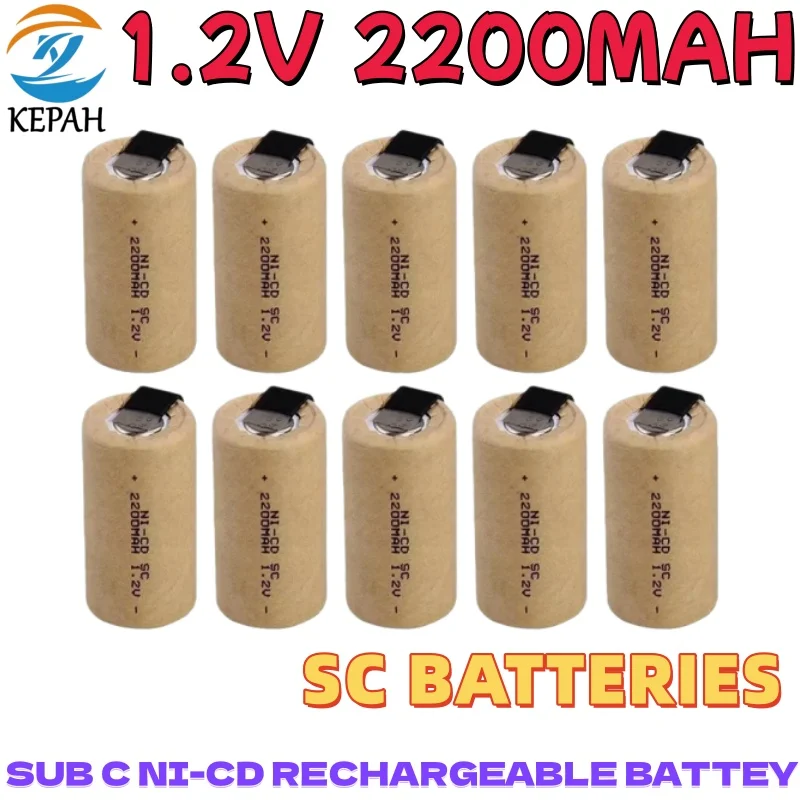 Screwdriver Electric Drill SC Batteries 1.2V 2.2Ah Sub C Ni-Cd Rechargeable Battey With Tab Power Tool NiCd SUBC Cells
Screwdriver Electric Drill SC Batteries 1.2V 2.2Ah Sub C Ni-Cd Rechargeable Battey With Tab Power Tool NiCd SUBC Cells