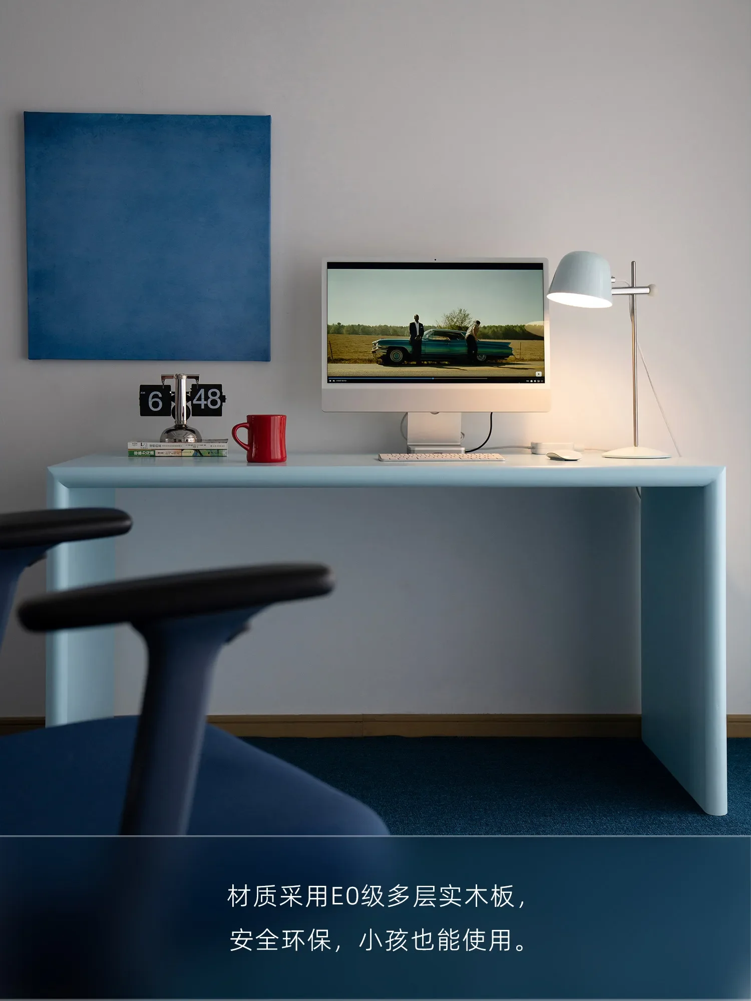 b22Korean Blue Thinker Office Work Computer Square Desk
b22Korean Blue Thinker Office Work Computer Square Desk