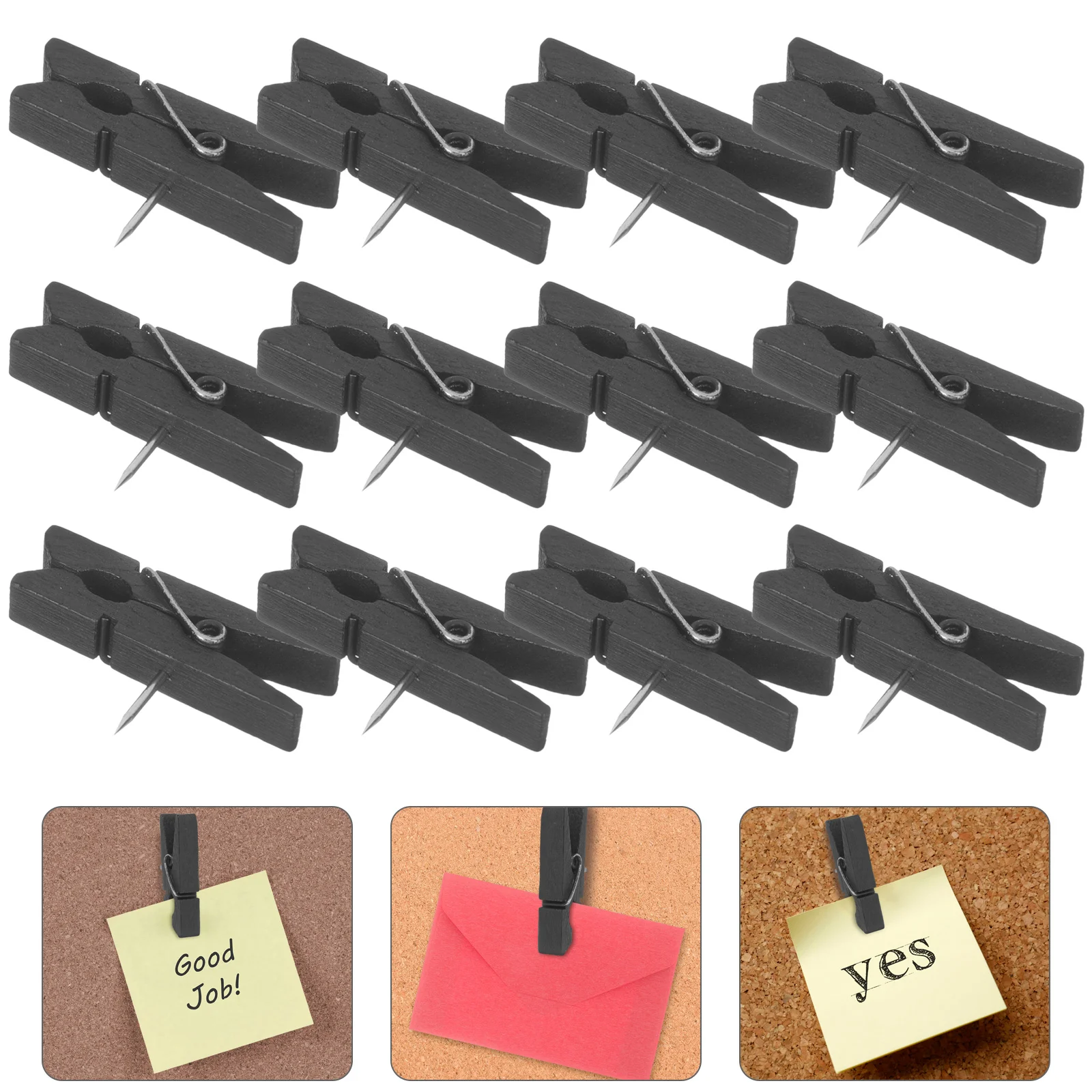 Black Clips Push Pin With Wooden Decorative Clips Durable Wooden Thumb Tacks For Bulletin Board Office Home Decor
Black Clips Push Pin With Wooden Decorative Clips Durable Wooden Thumb Tacks For Bulletin Board Office Home Decor