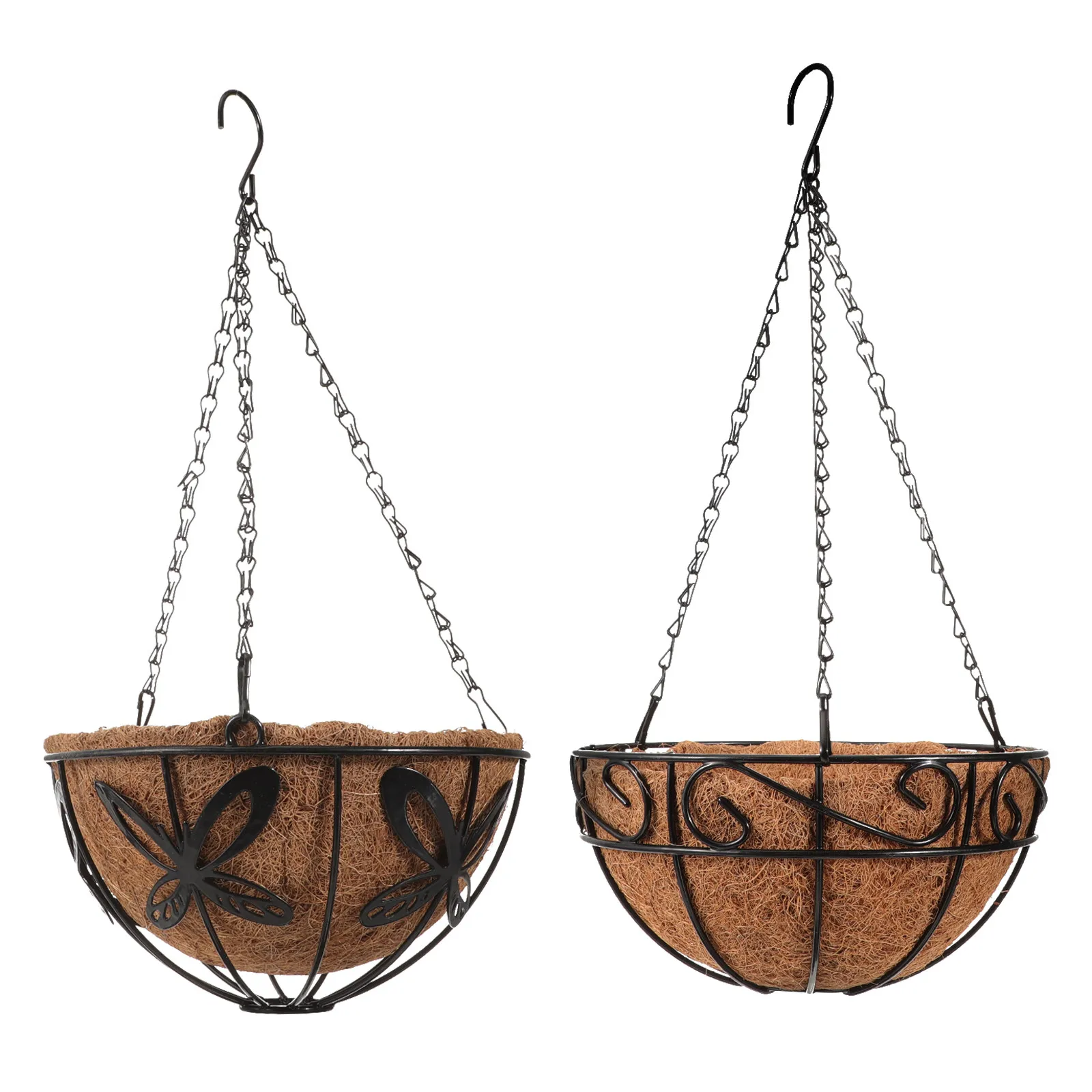 2Pcs Hanging Iron Planter Basket Flower Plant Pot Liner Balcony Garden Home Hanging Basket Decor Flower Plant Pot
2Pcs Hanging Iron Planter Basket Flower Plant Pot Liner Balcony Garden Home Hanging Basket Decor Flower Plant Pot