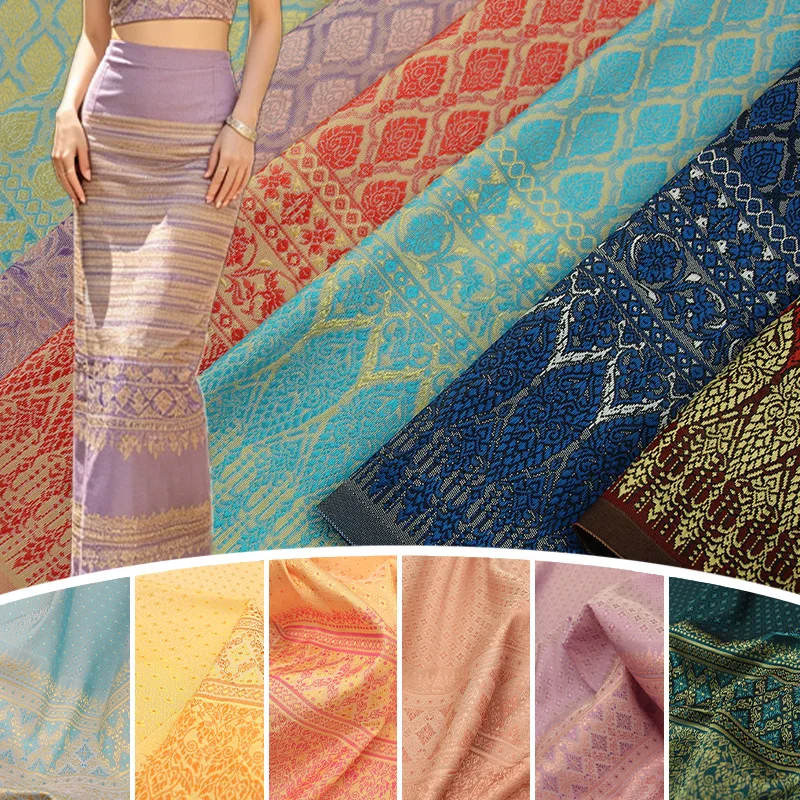 Ethnic Style Retro Jacquard Fabric Southeast Asia Thailand Dai Skirt Fabric for Diy Sewing Sarong Tube Skirt Dance Stage Costume
Ethnic Style Retro Jacquard Fabric Southeast Asia Thailand Dai Skirt Fabric for Diy Sewing Sarong Tube Skirt Dance Stage Costume