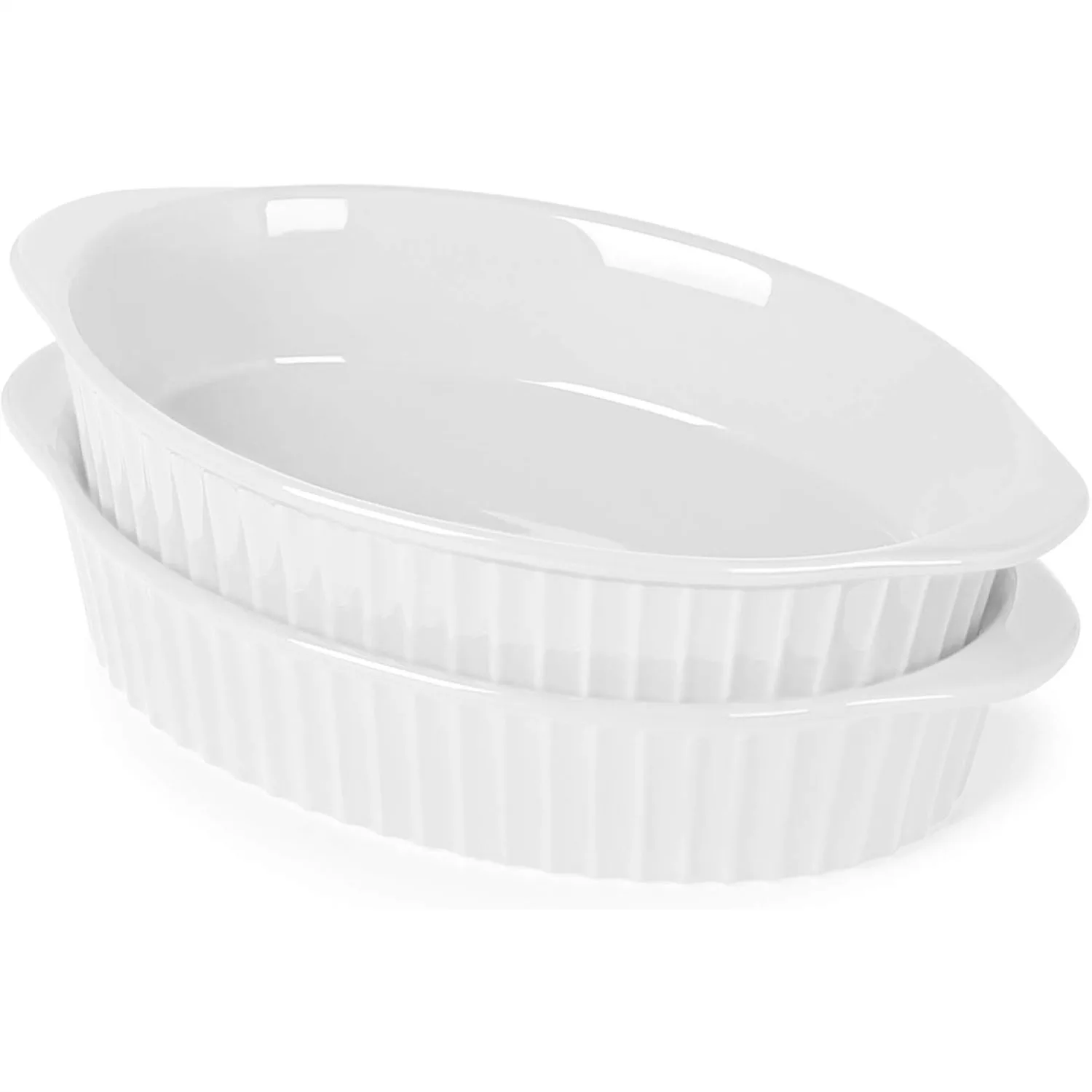 Ceramic Oval Baking Dish Set for 1-2 Servings, Oven Safe with Double Handles, 2 Pack White
Ceramic Oval Baking Dish Set for 1-2 Servings, Oven Safe with Double Handles, 2 Pack White