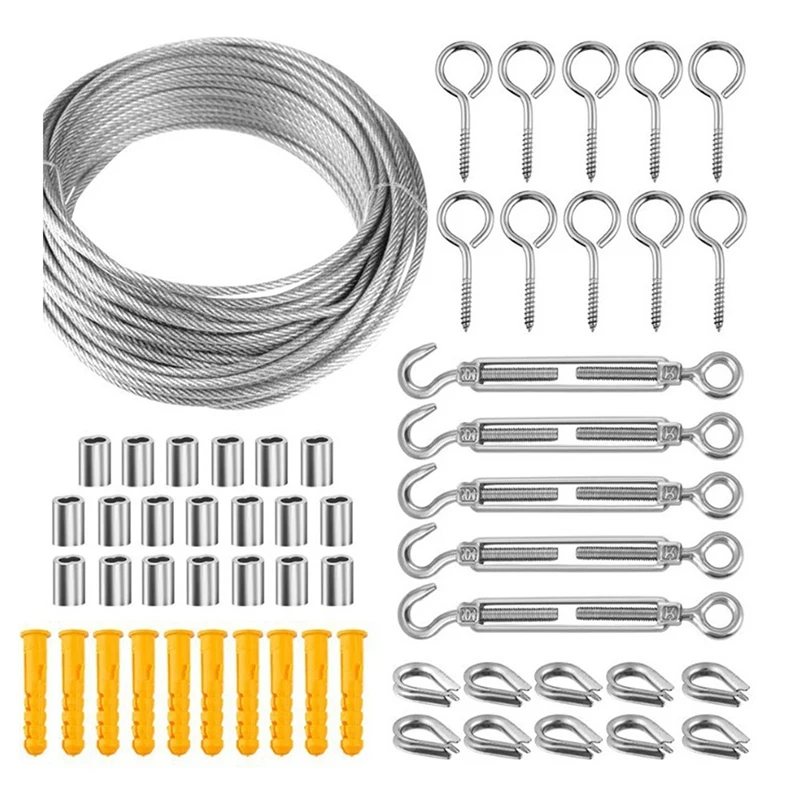 15M Stainless Steel Cable Rope Kits Heavy Duty Garden Wire Cable Balcony Railing Farm Fence Tent Roll 304 PVC Coated
15M Stainless Steel Cable Rope Kits Heavy Duty Garden Wire Cable Balcony Railing Farm Fence Tent Roll 304 PVC Coated