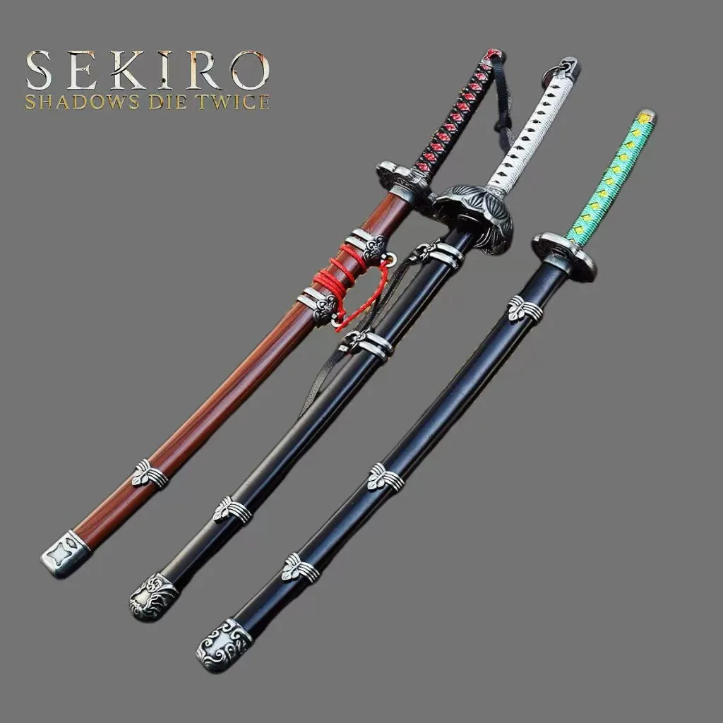 26cm Sekiro Shadows Die Twice Samurai Katana Keychain Set - Mortal Blade Kusabimaru Zinc Alloy Mini Sword Model Pendant Gift
26cm Sekiro Shadows Die Twice Samurai Katana Keychain Set - Mortal Blade Kusabimaru Zinc Alloy Mini Sword Model Pendant Gift