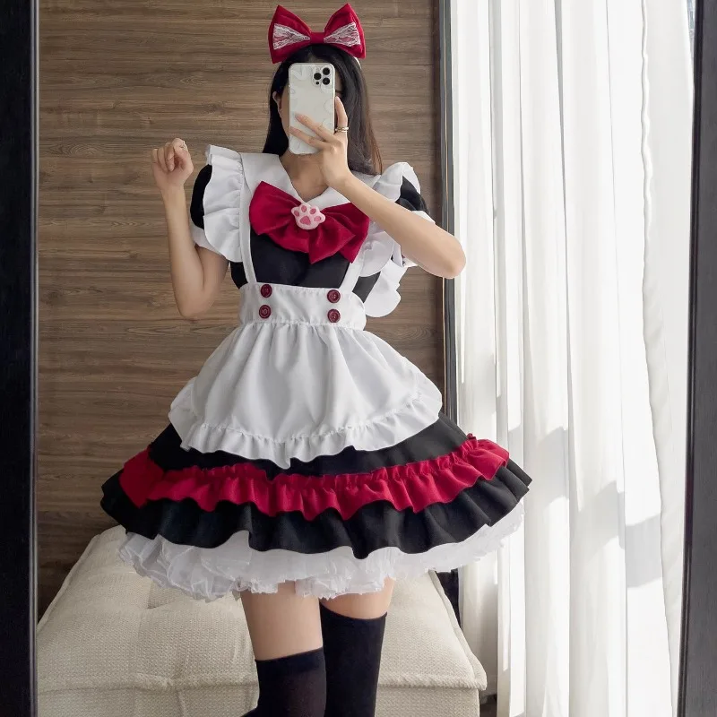 Halloween Vampire Imp Maid Lolita Gothic Style Black and Red Maid cos Anime Character Halloween Lady Play Costume Dress
Halloween Vampire Imp Maid Lolita Gothic Style Black and Red Maid cos Anime Character Halloween Lady Play Costume Dress